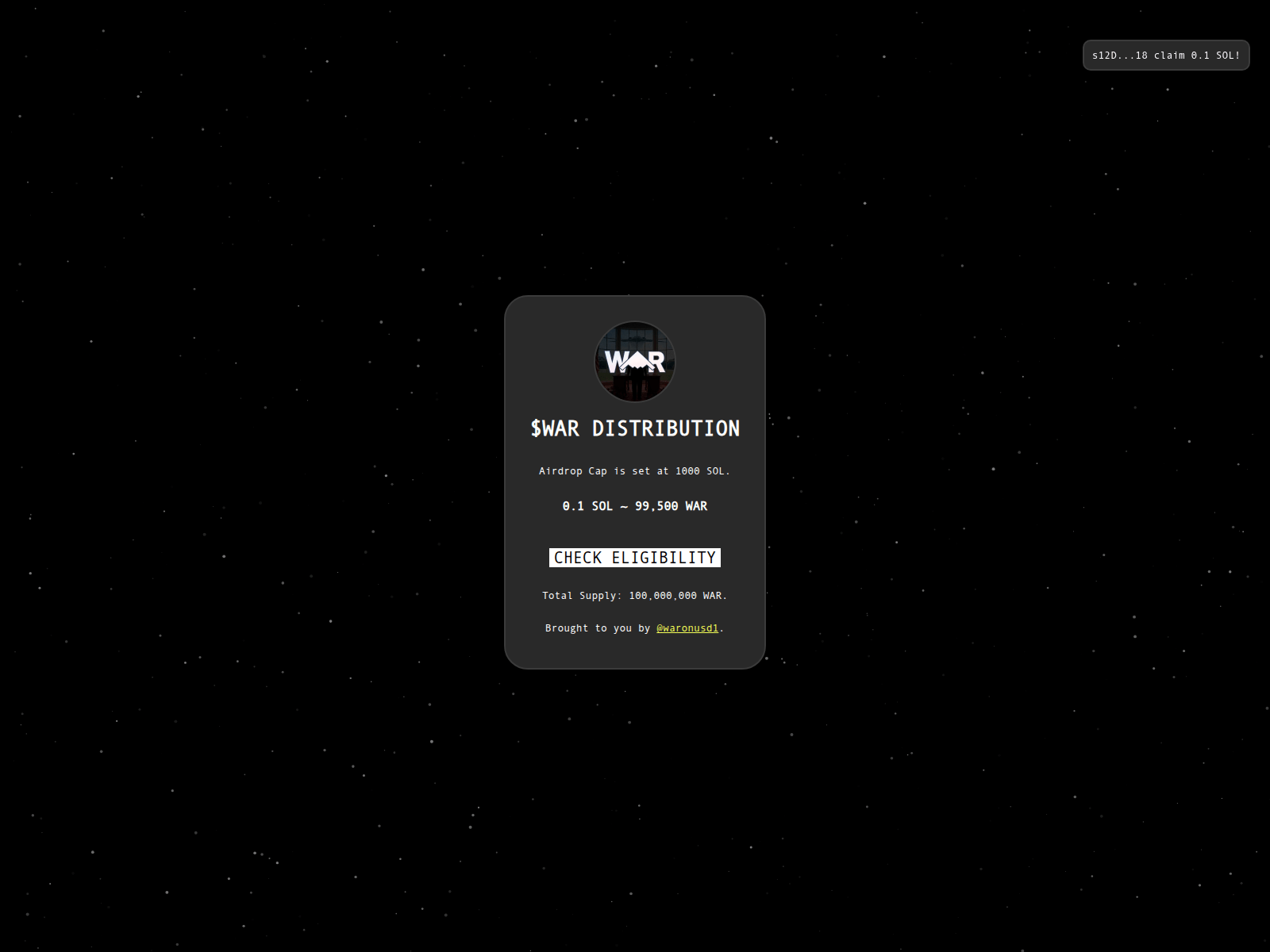 Screenshot of wars-reward.xyz