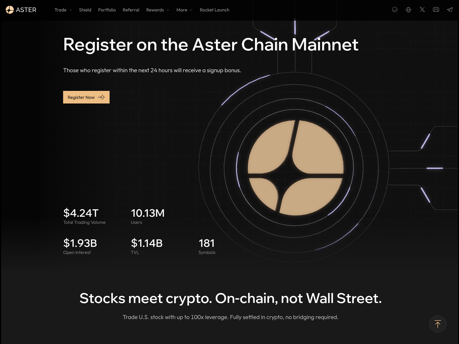 Screenshot of register-asterdex.app