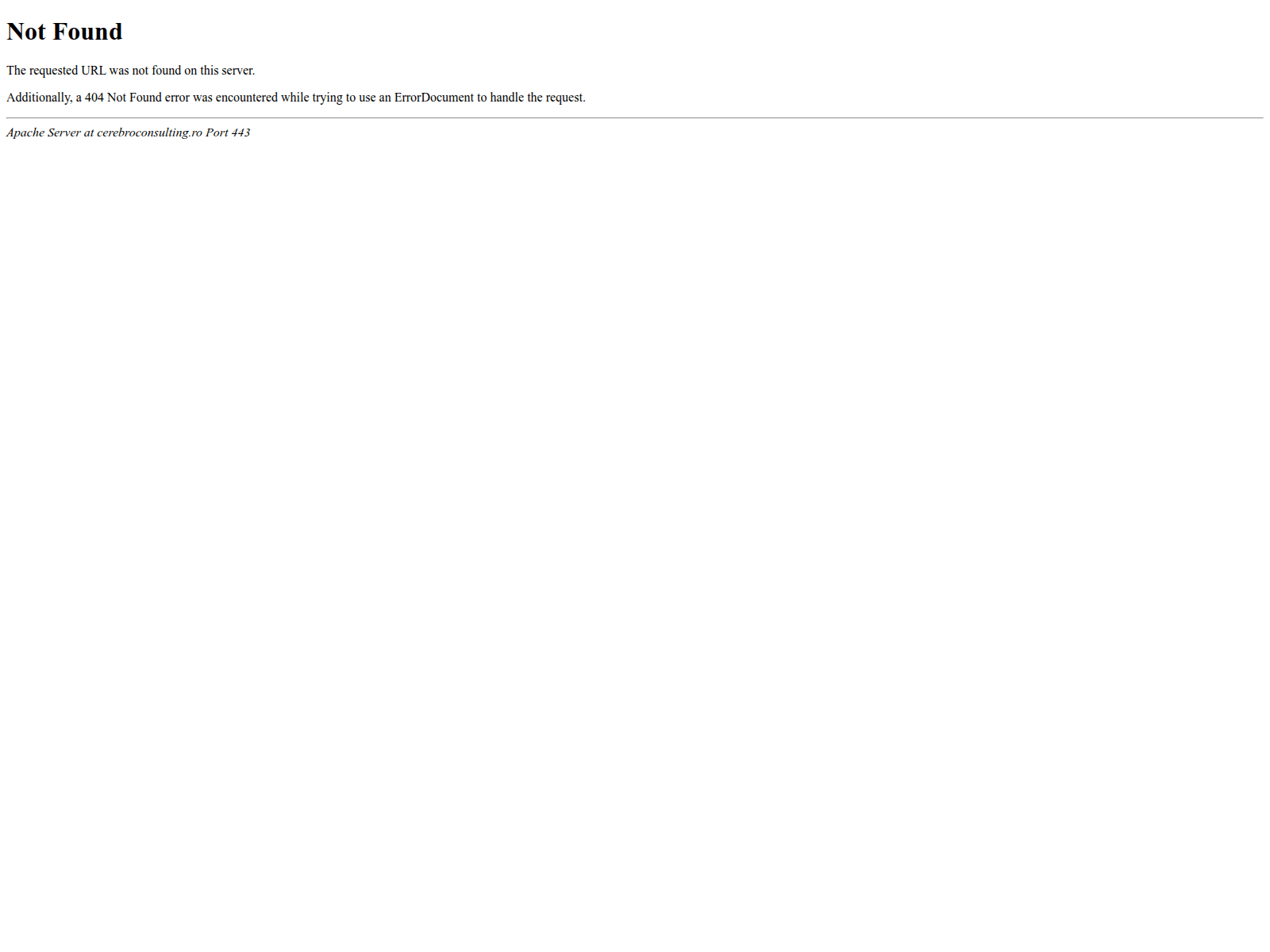 Screenshot of cerebroconsulting.ro