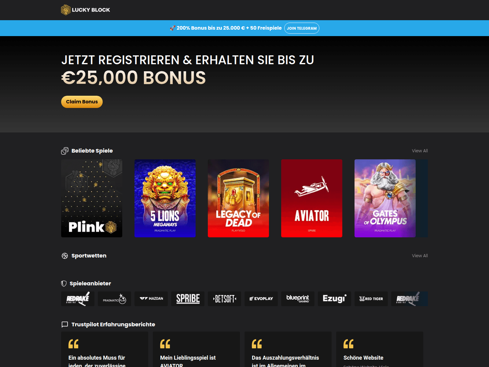 Screenshot of luckyblockmod.com