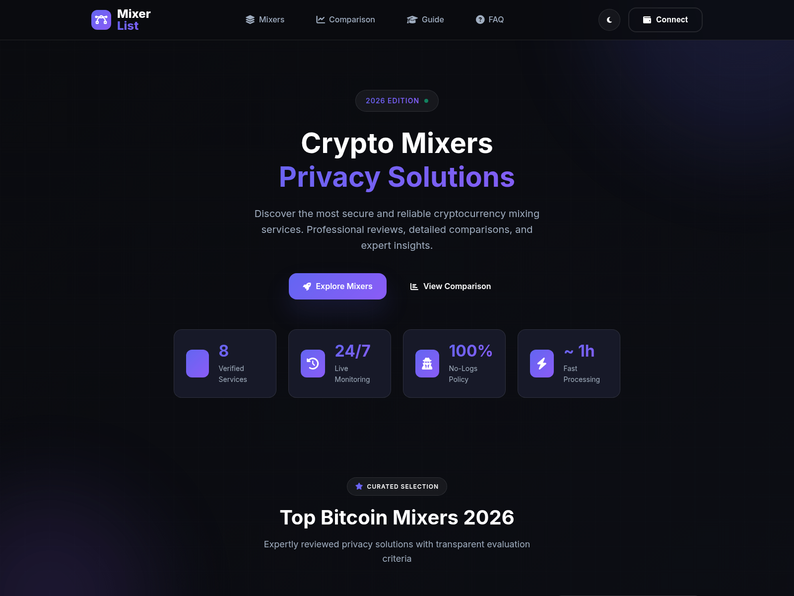 Screenshot of mixerslist.com