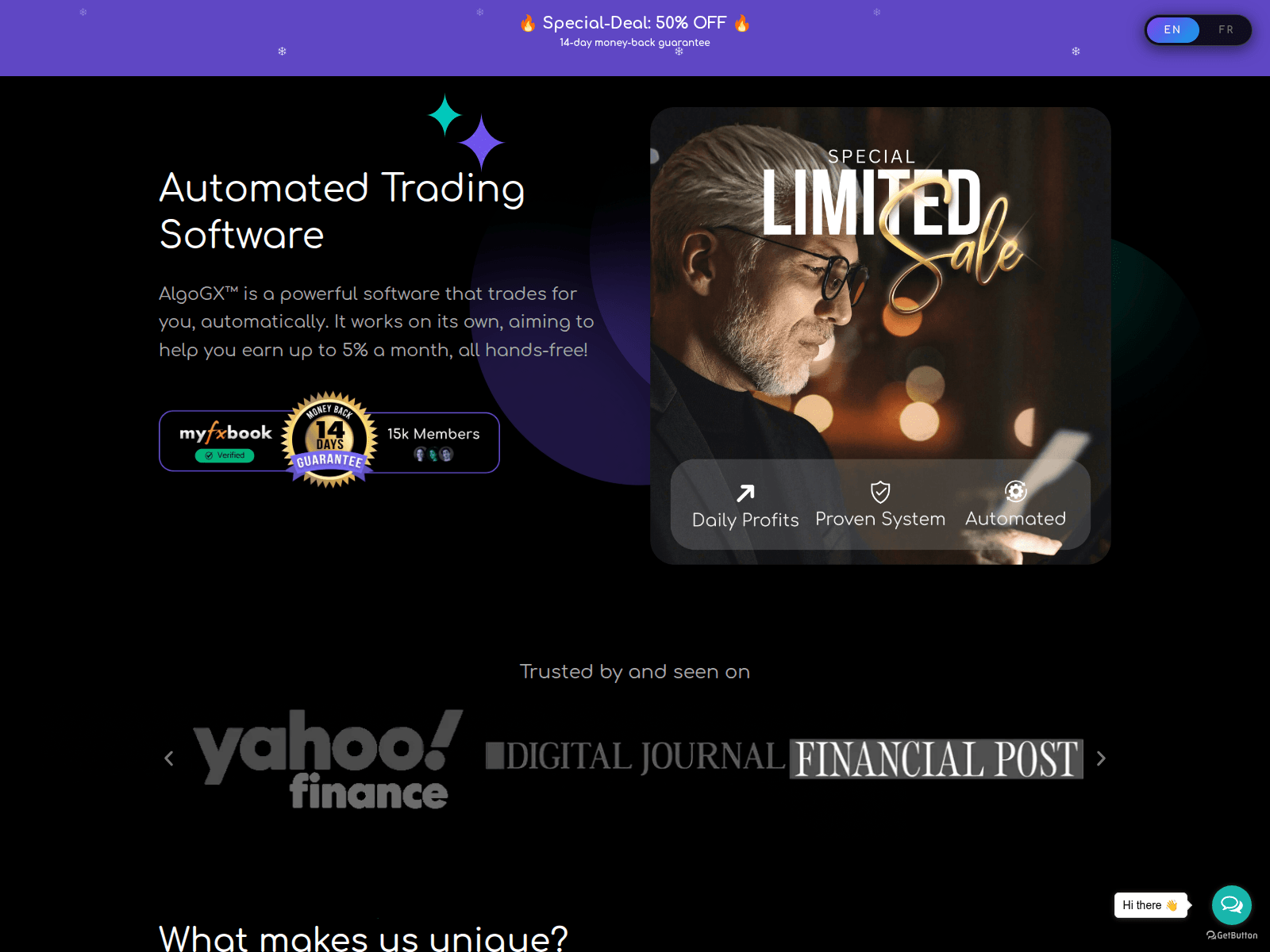 Screenshot of the-algorithmic-trader.com