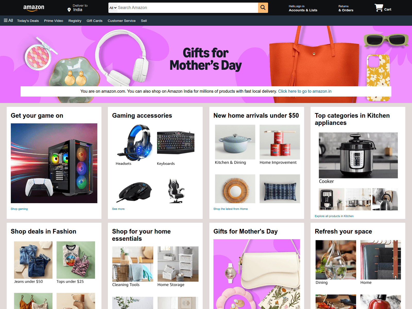 Screenshot of amazon-clone-rho-nine.vercel.app