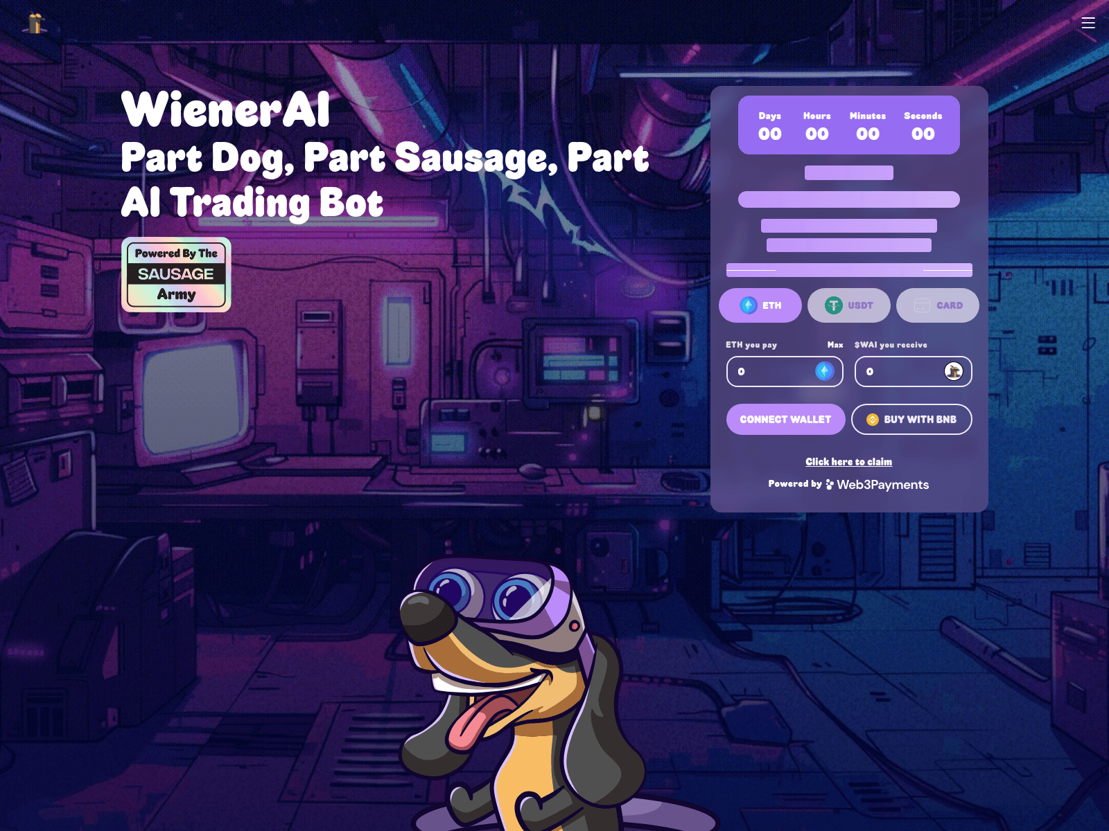 Screenshot of wiernerdog-claim.pages.dev