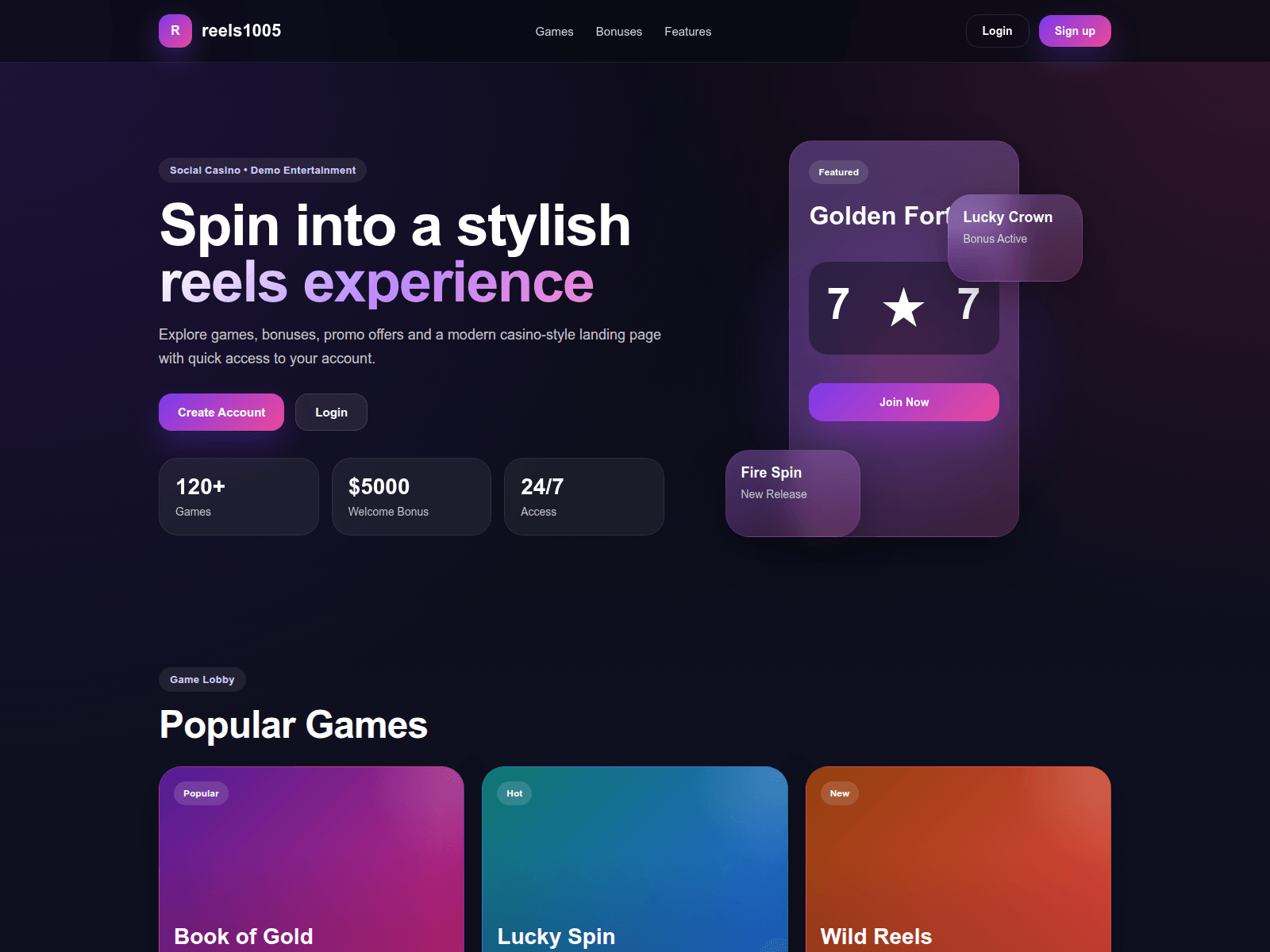 Screenshot of reels1005.xyz