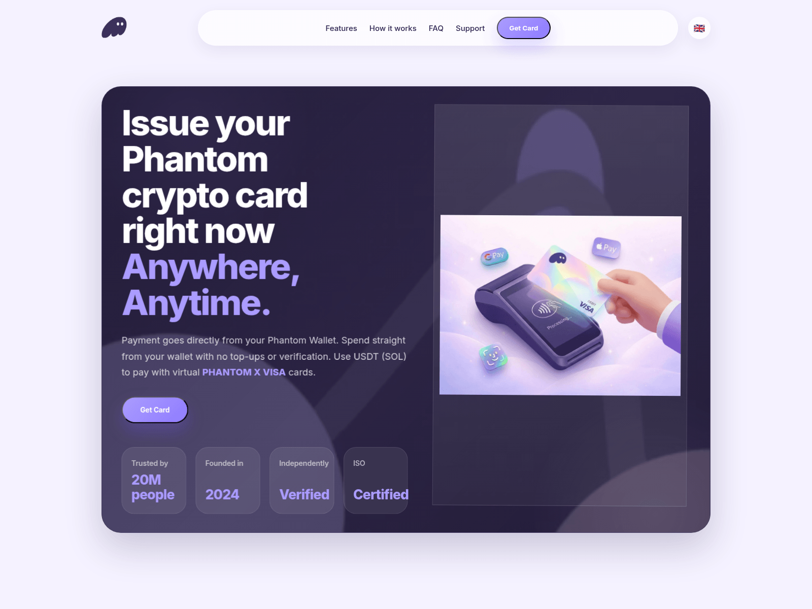 Screenshot of phantom-cards.app