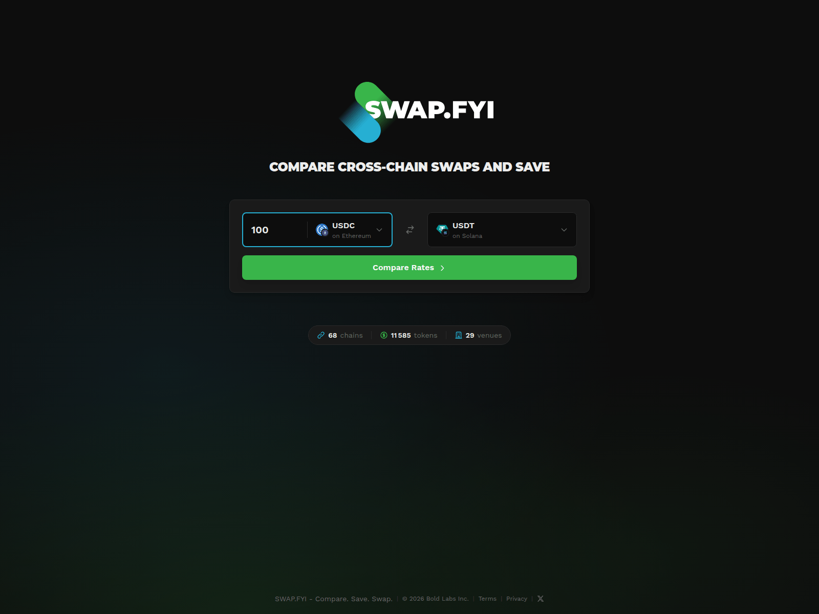 Screenshot of swap.fyi