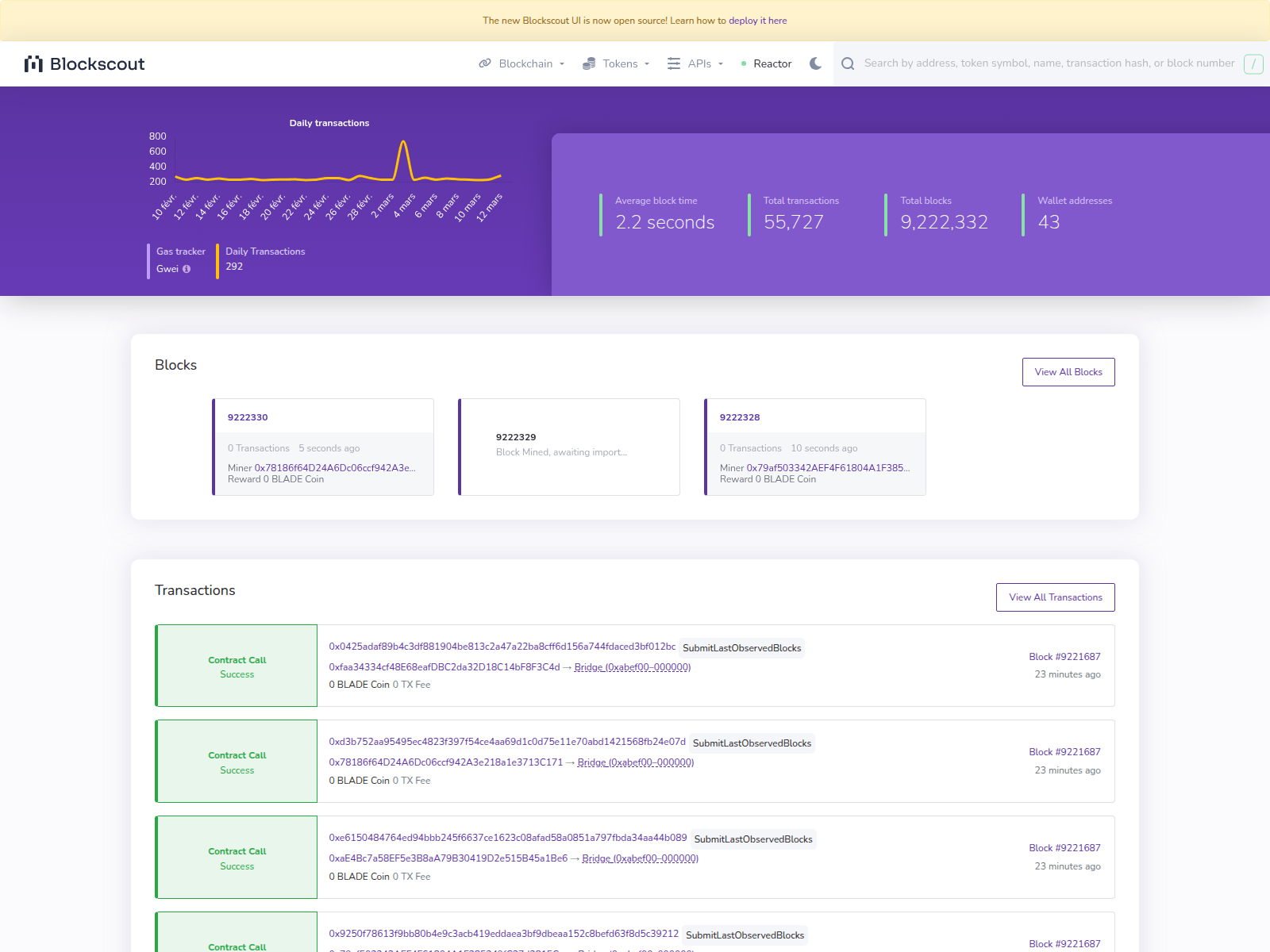 Screenshot of explorer-reactor.mainnet.ethernal.work