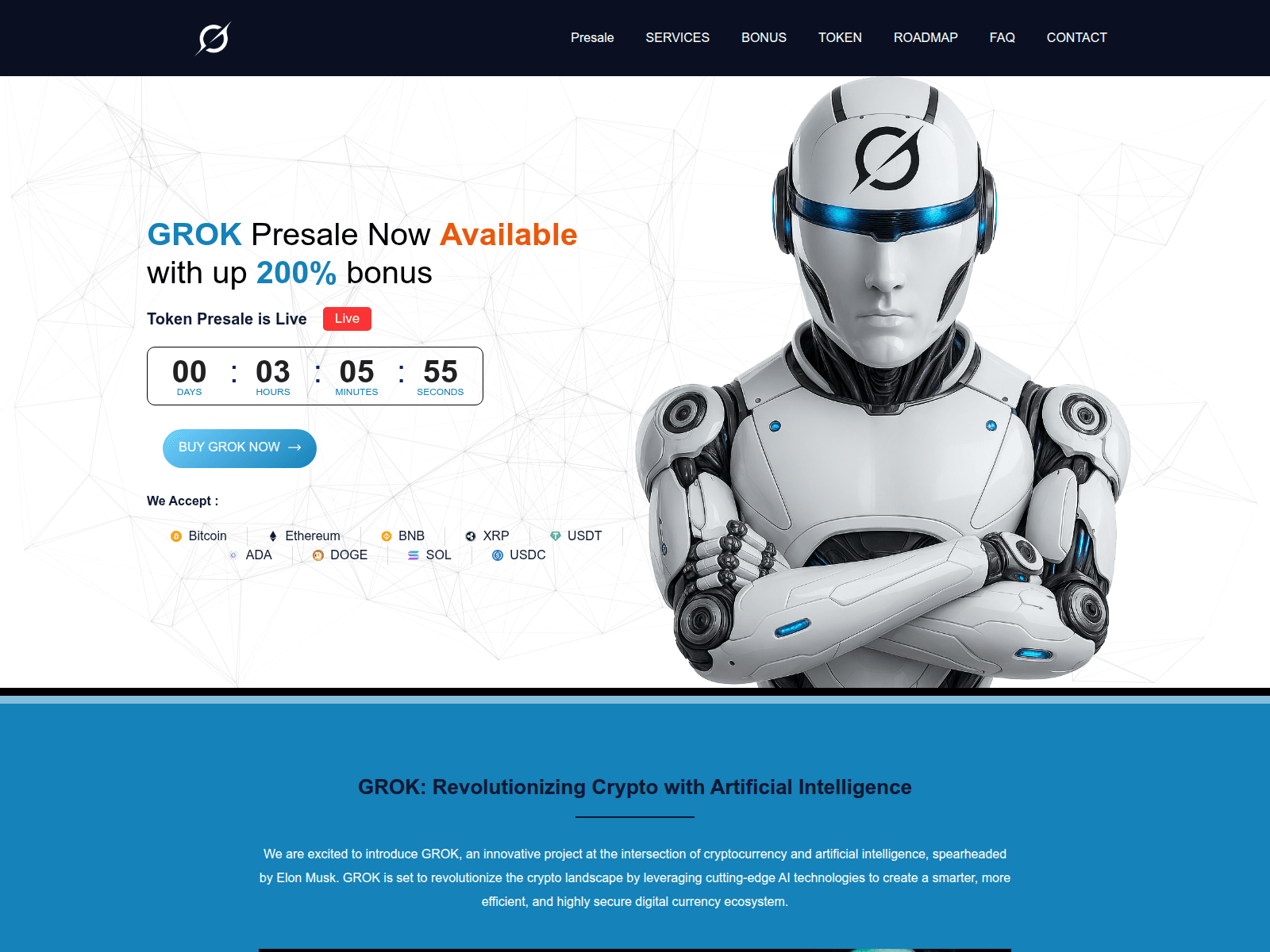 Screenshot of grok-pay.com