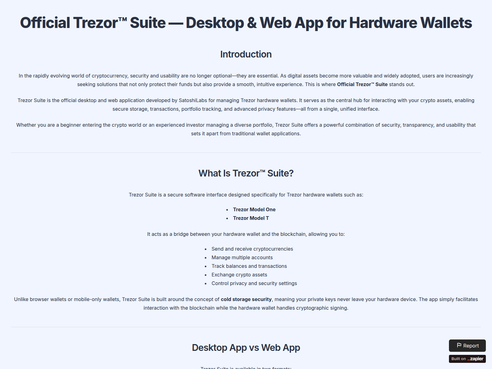 Screenshot of suitetrezur.zapier.app