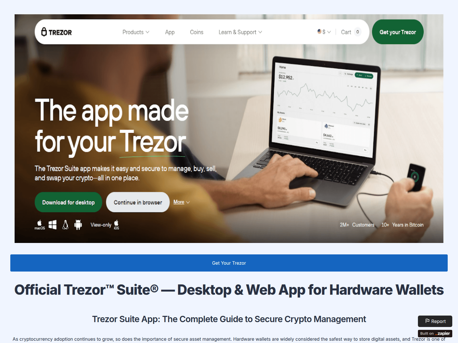 Screenshot of en-suiteapp.zapier.app