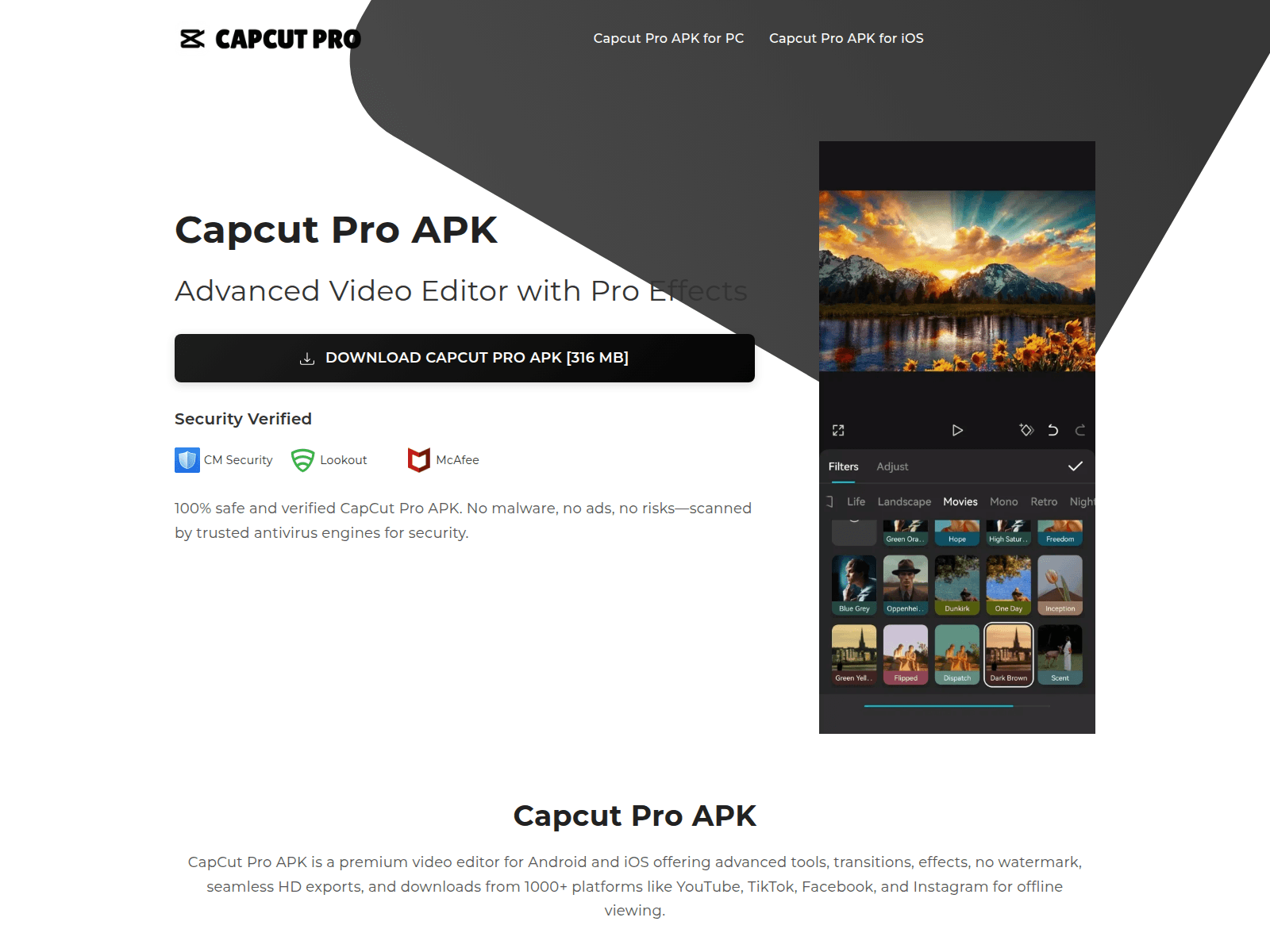 Screenshot of capcuts.co.com