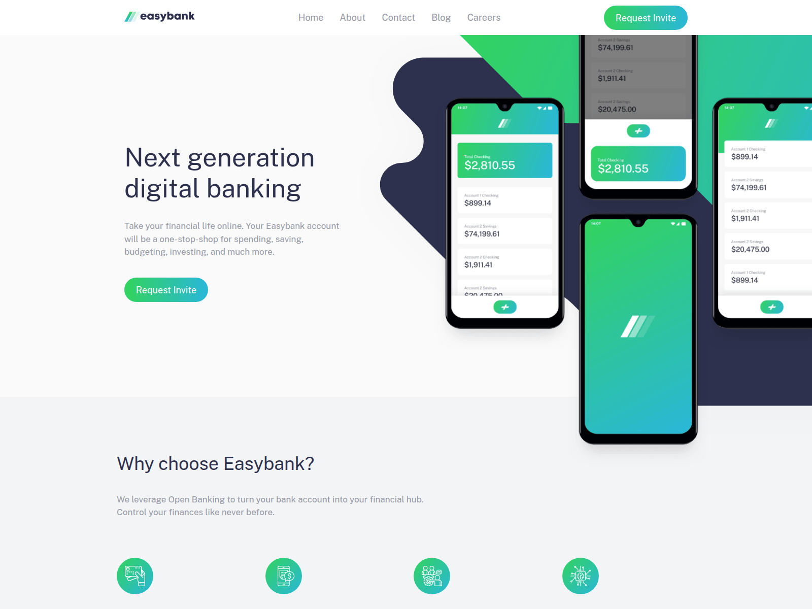 Screenshot of easybank-landing-bage-six.vercel.app