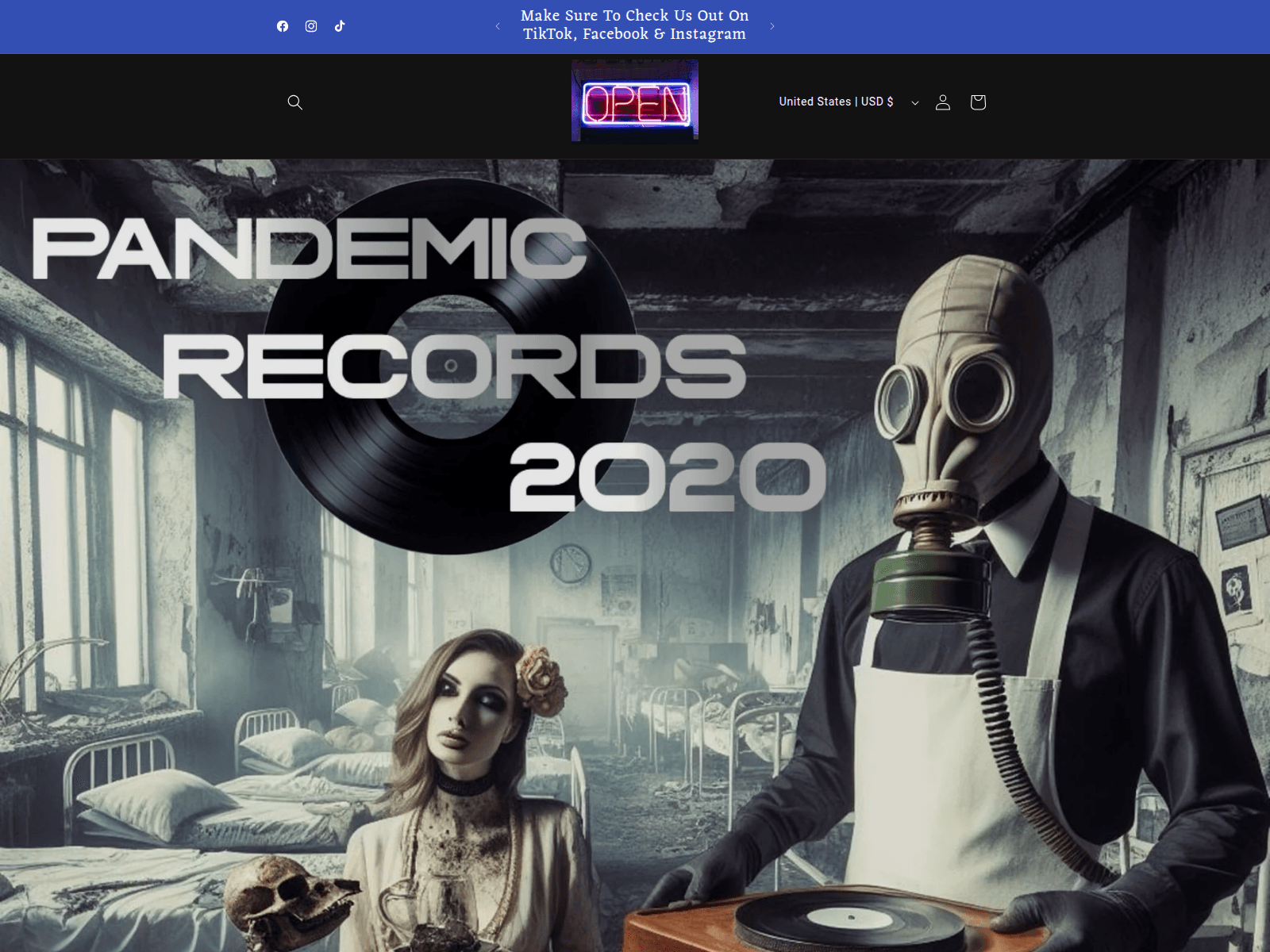 Screenshot of pandemicrecords2020.com