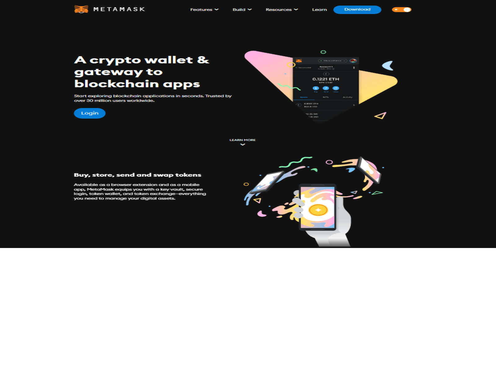 Screenshot of metamasktiologin.webflow.io