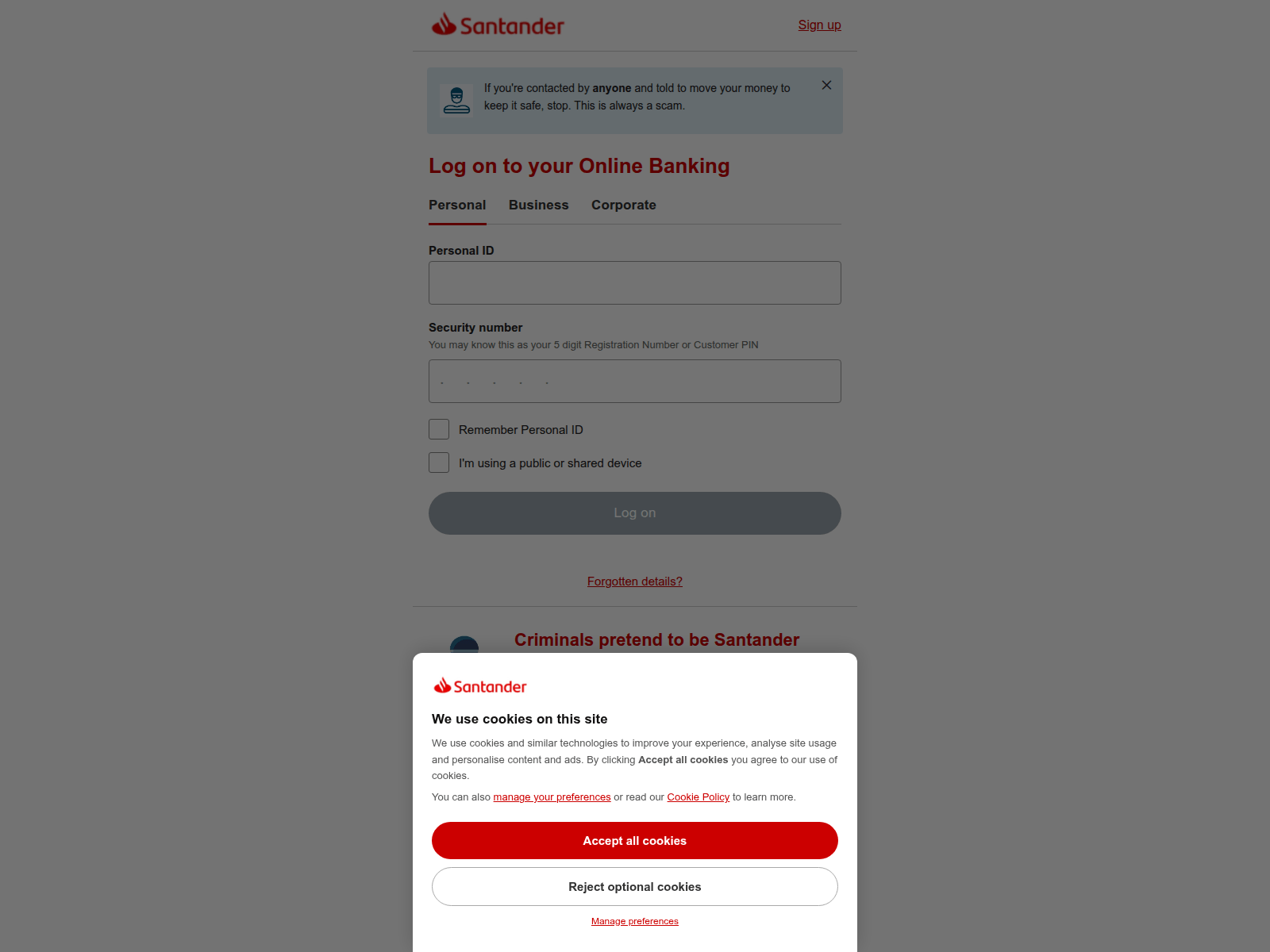 Screenshot of santstest.live