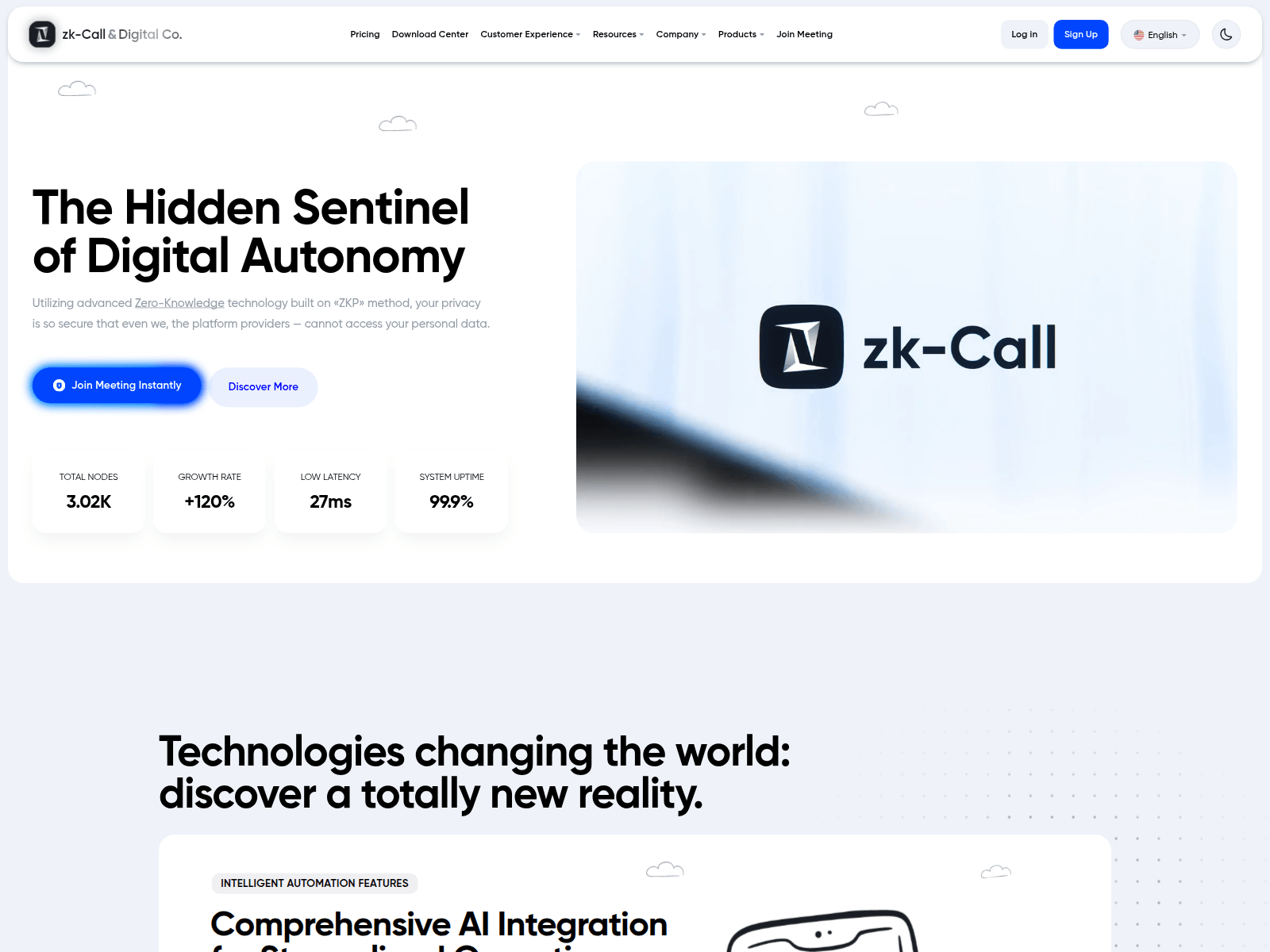 Screenshot of zkcall.pro