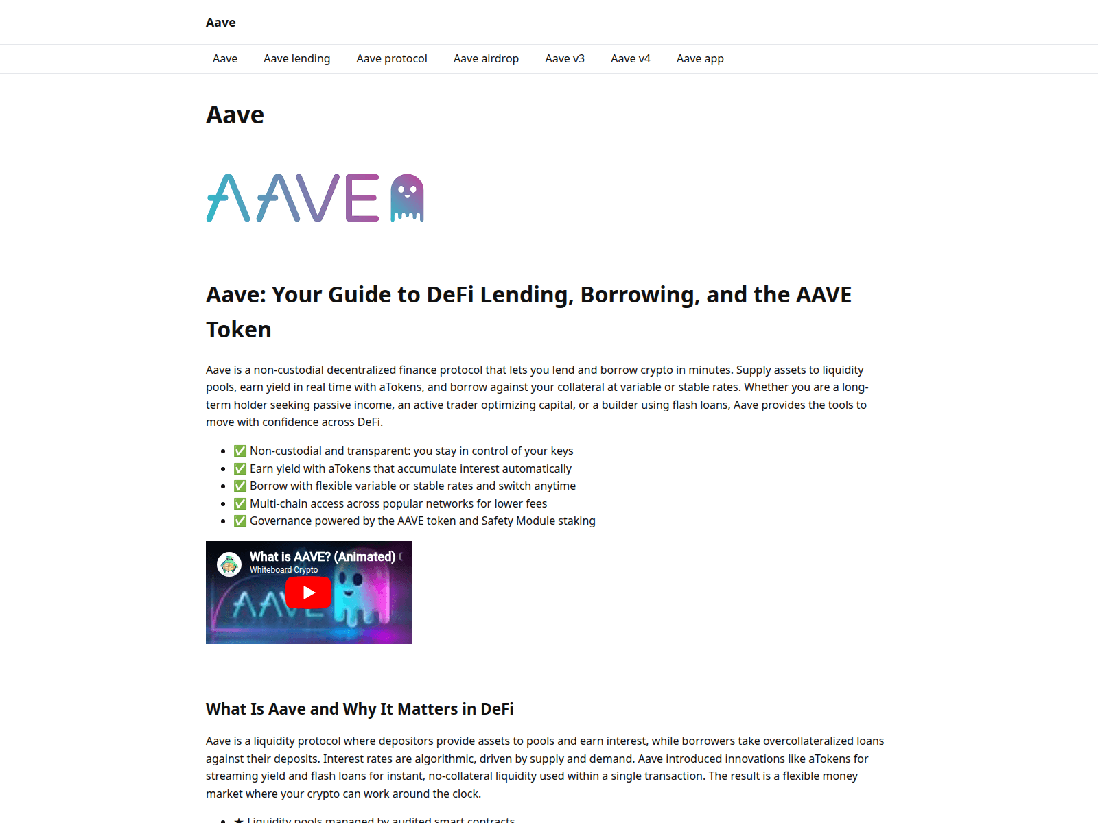 Screenshot of aaveswz.pages.dev