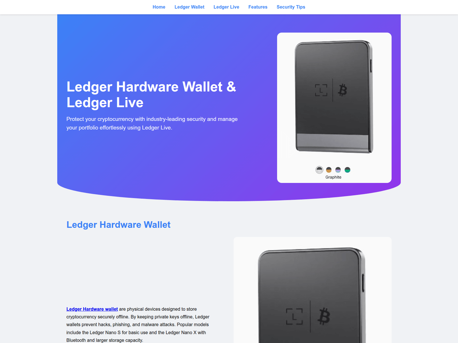 Screenshot of start-hardware-wallet.pages.dev