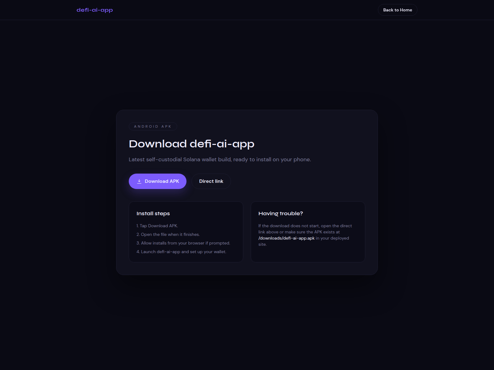 Screenshot of defiai.pages.dev