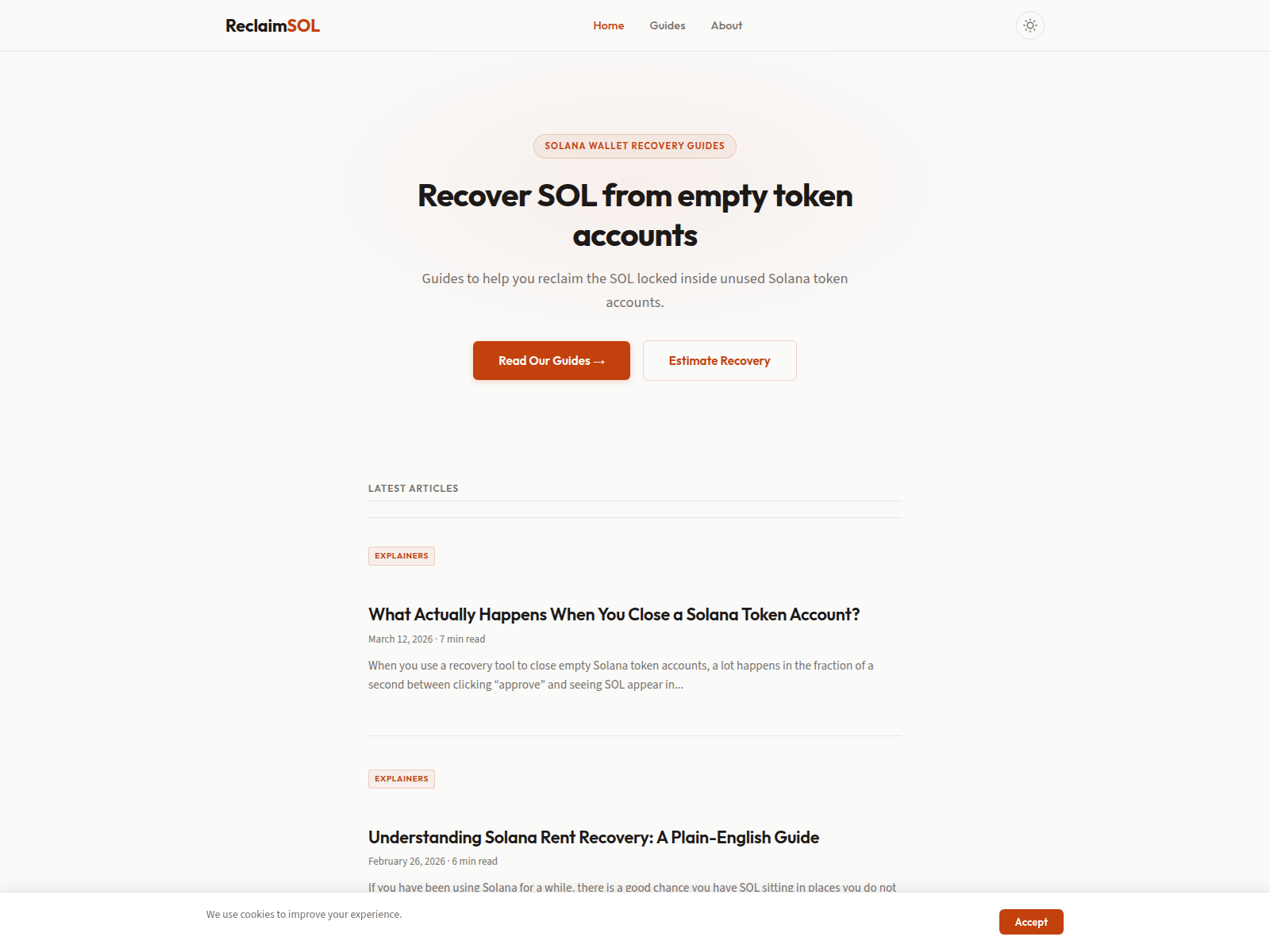 Screenshot of solrecover-reclaimsolorg.pages.dev