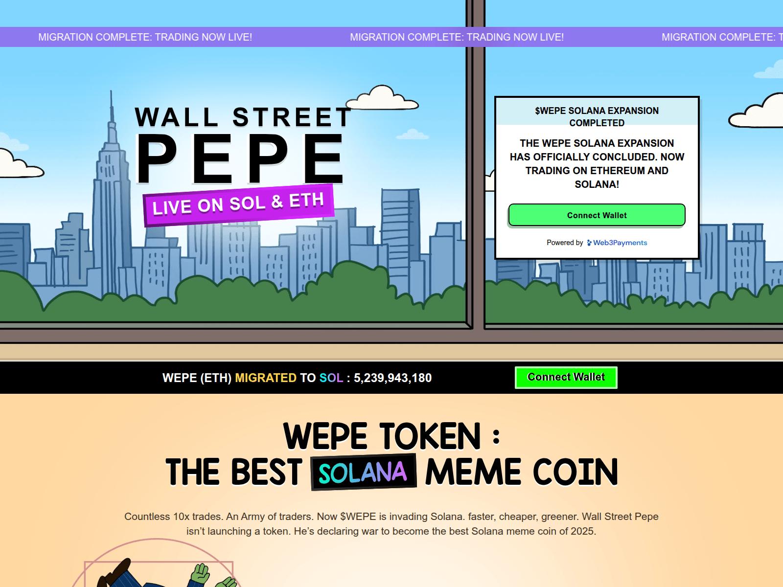 Screenshot of wepetoken-claim.pages.dev