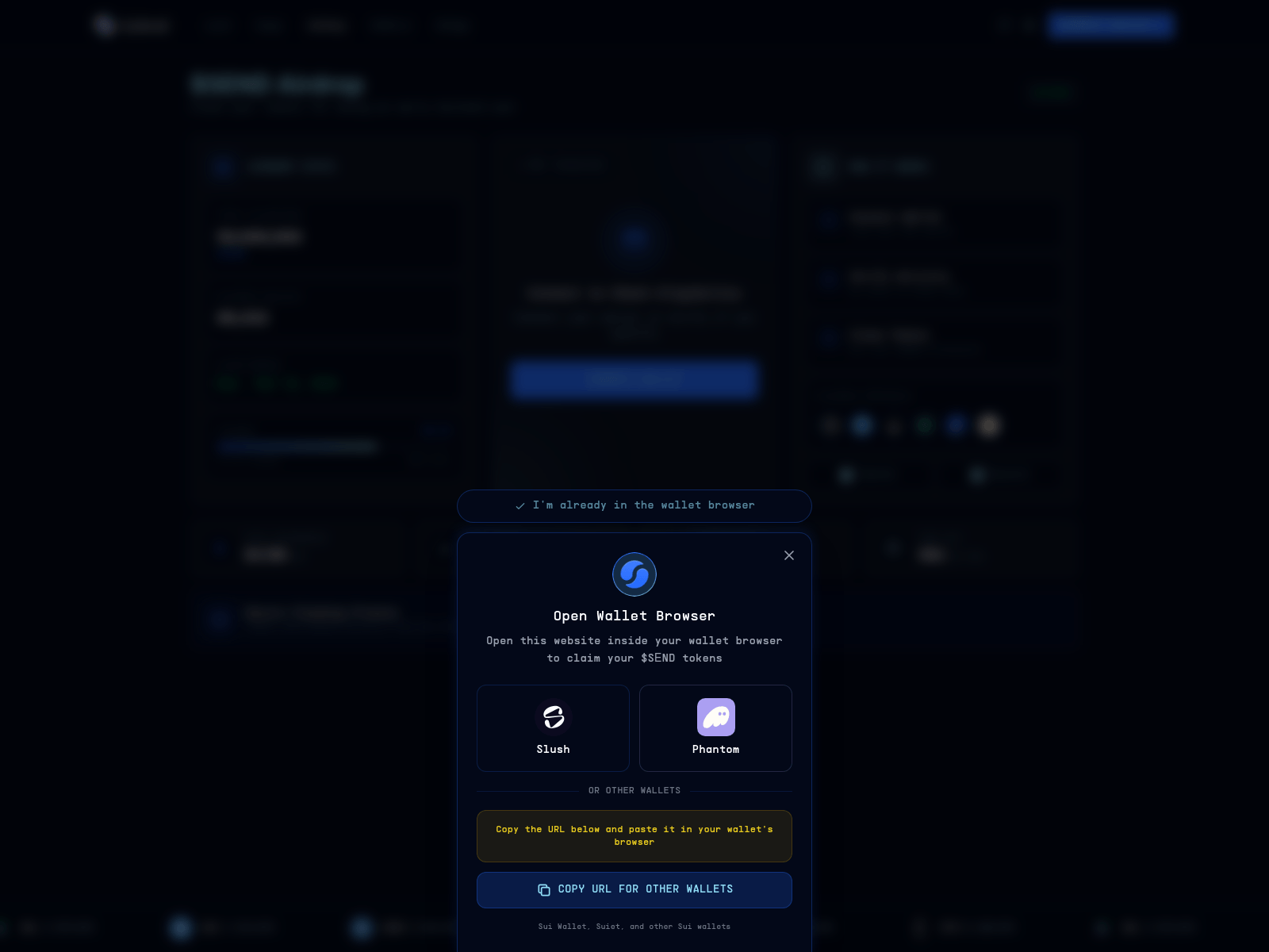 Screenshot of claim-suliend.org