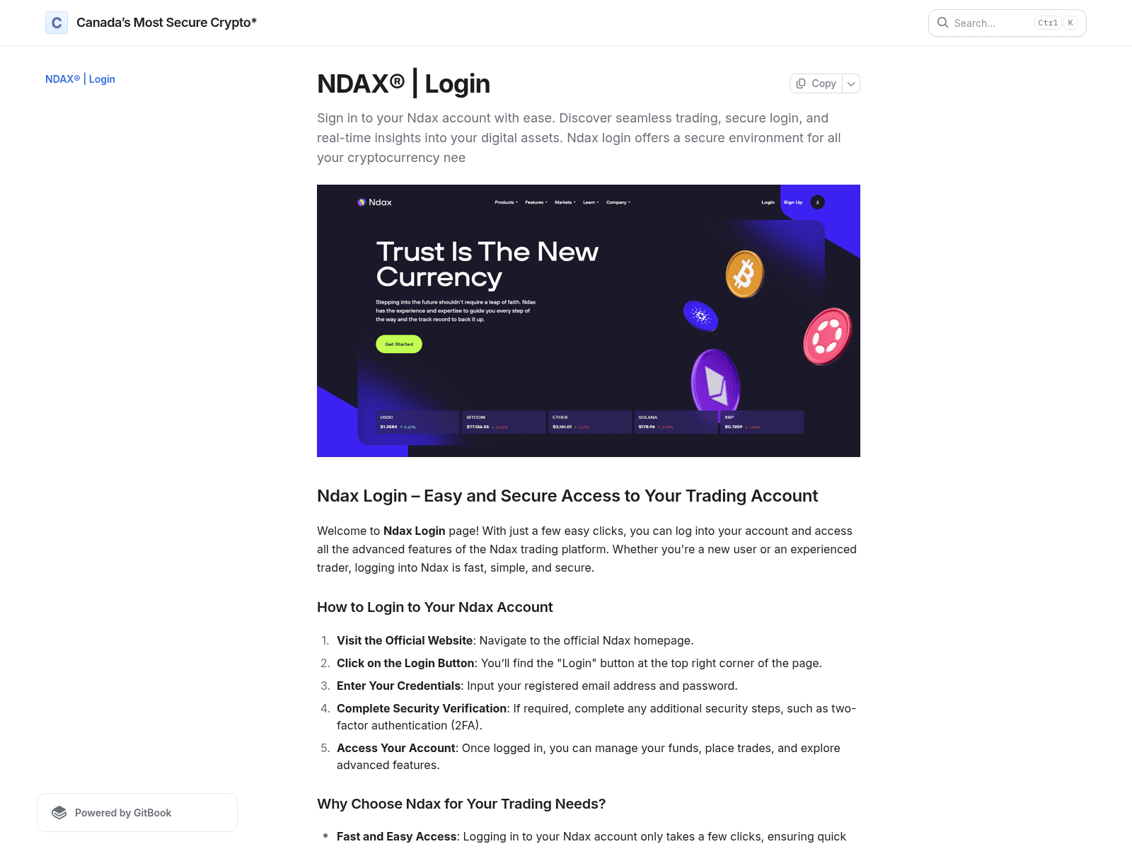 Screenshot of help-ndax.gitbook.io