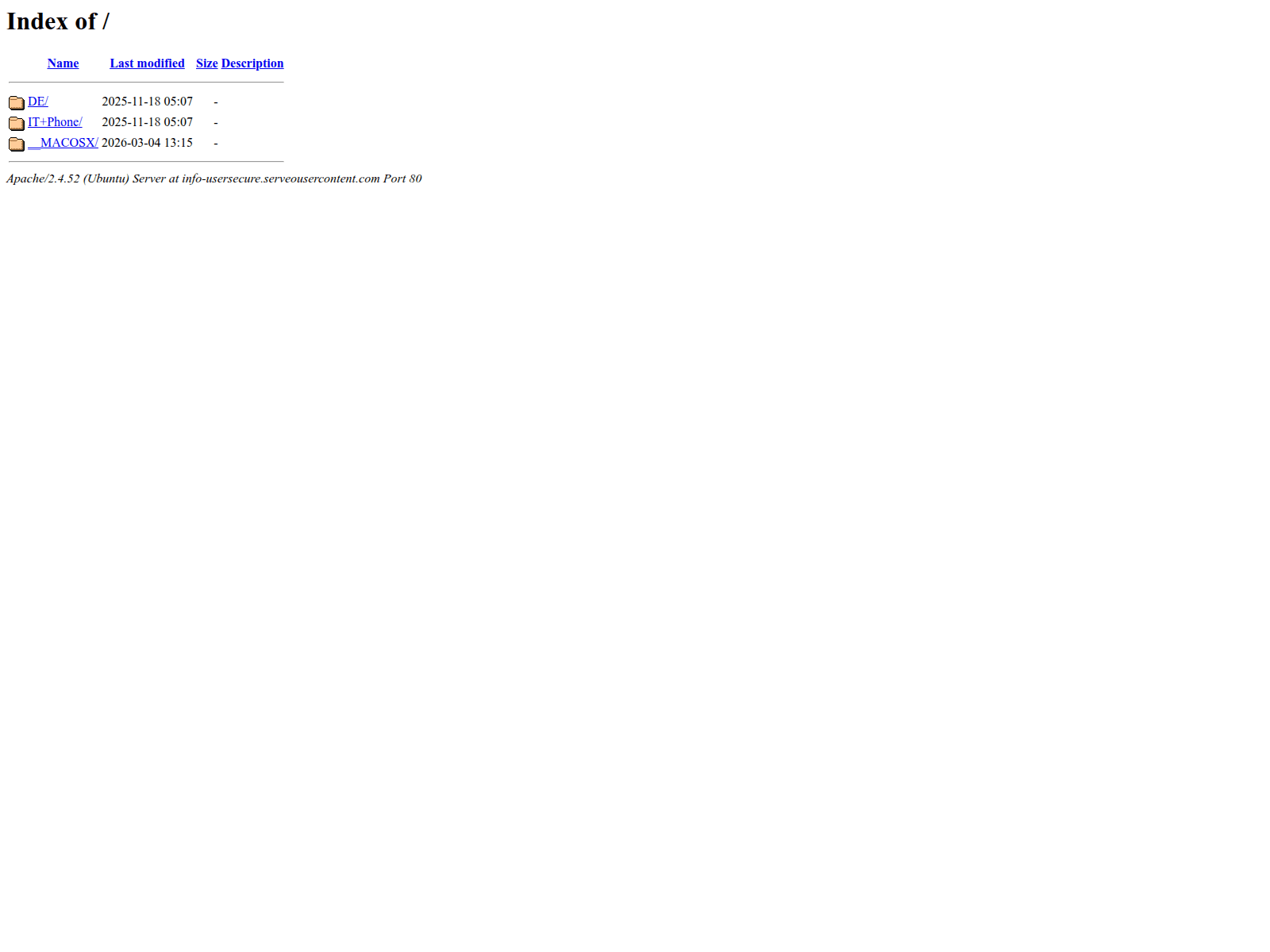 Screenshot of info-usersecure.serveousercontent.com