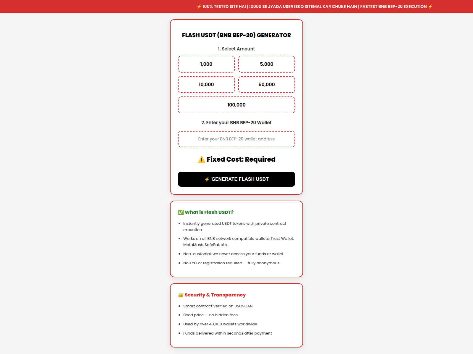 Screenshot of bnbflashusdtgenerator.netlify.app
