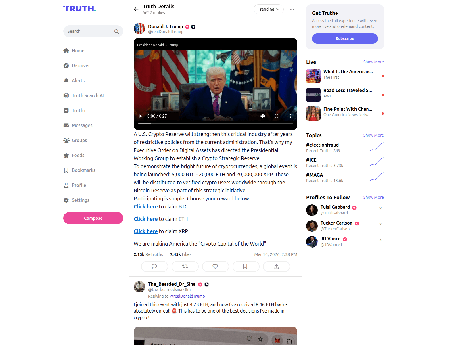 Screenshot of trump4u.org