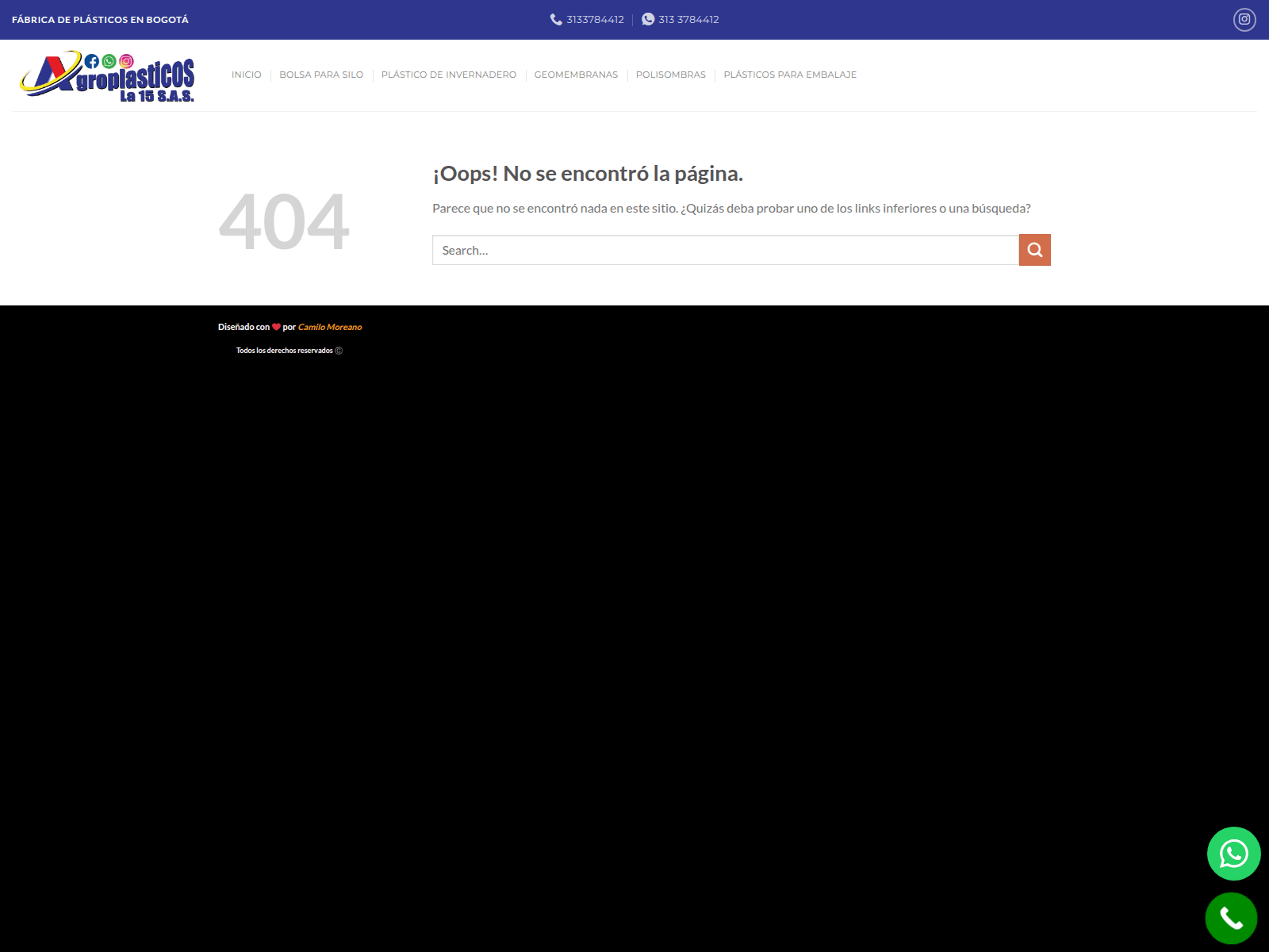 Screenshot of agroplasticosla15.com