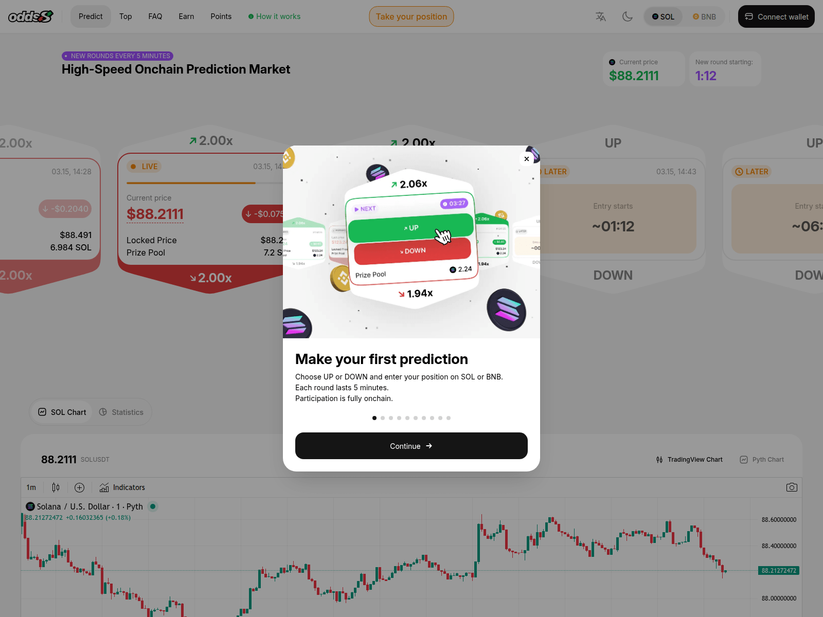 Screenshot of odds8.io