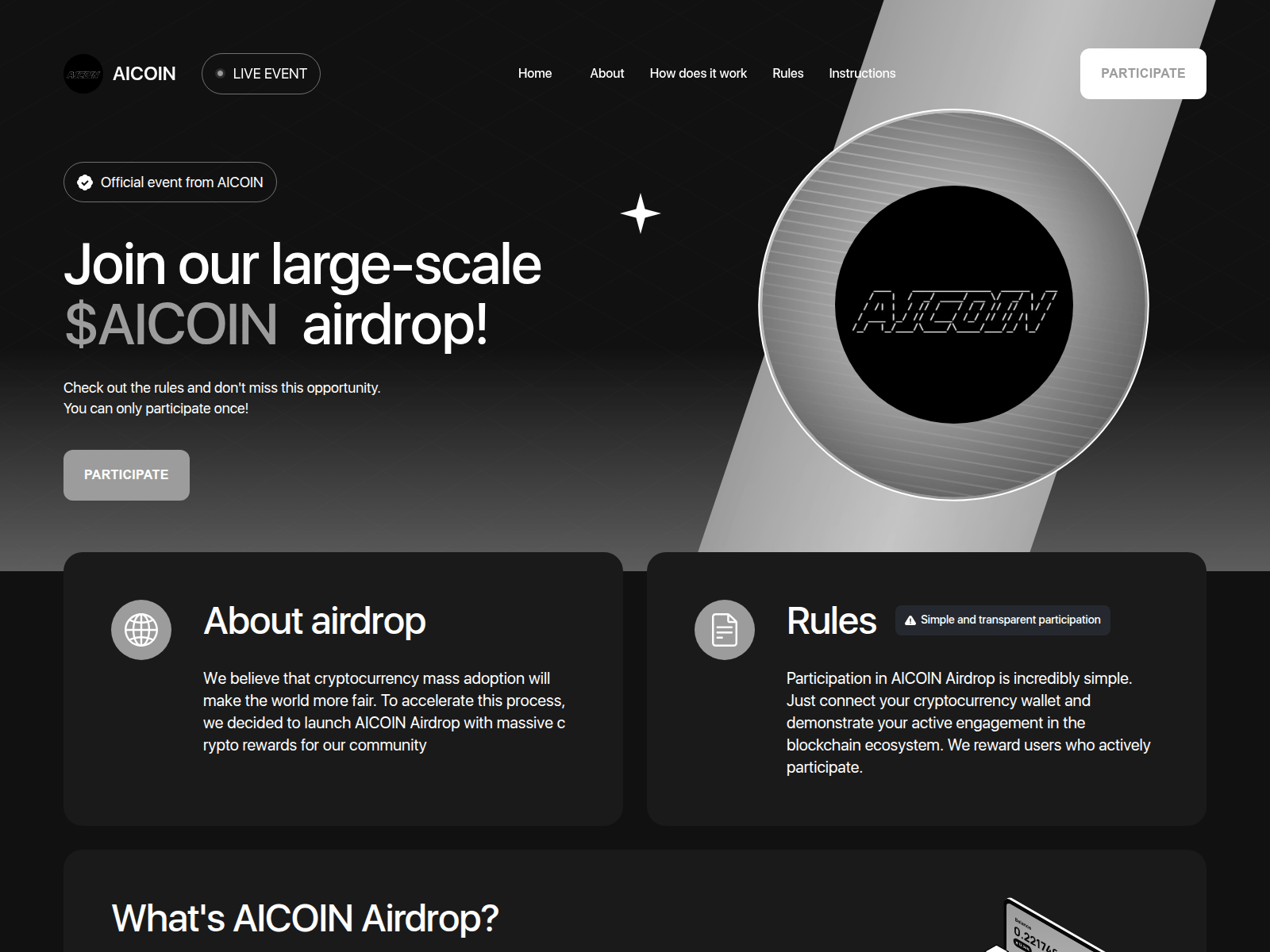 Screenshot of aicoinonsol.lol