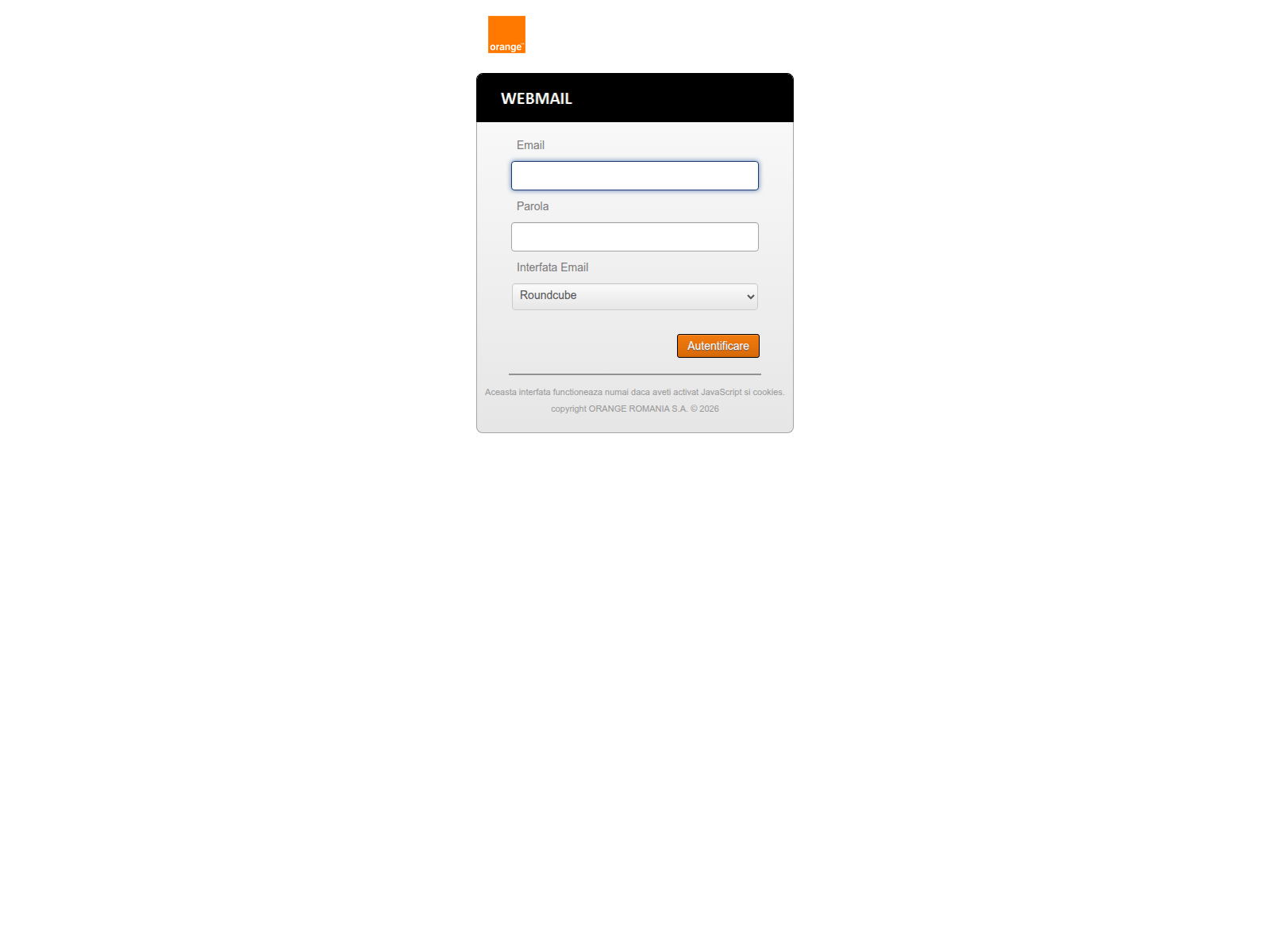 Screenshot of smtp.romtelecom.net