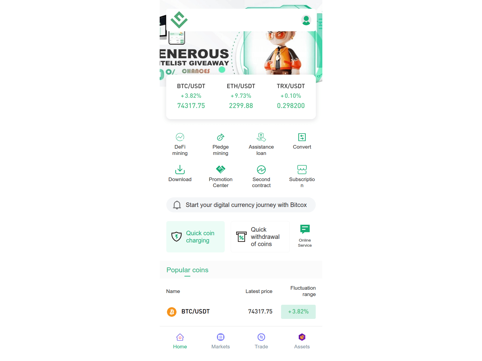 Screenshot of bicotoinn.com