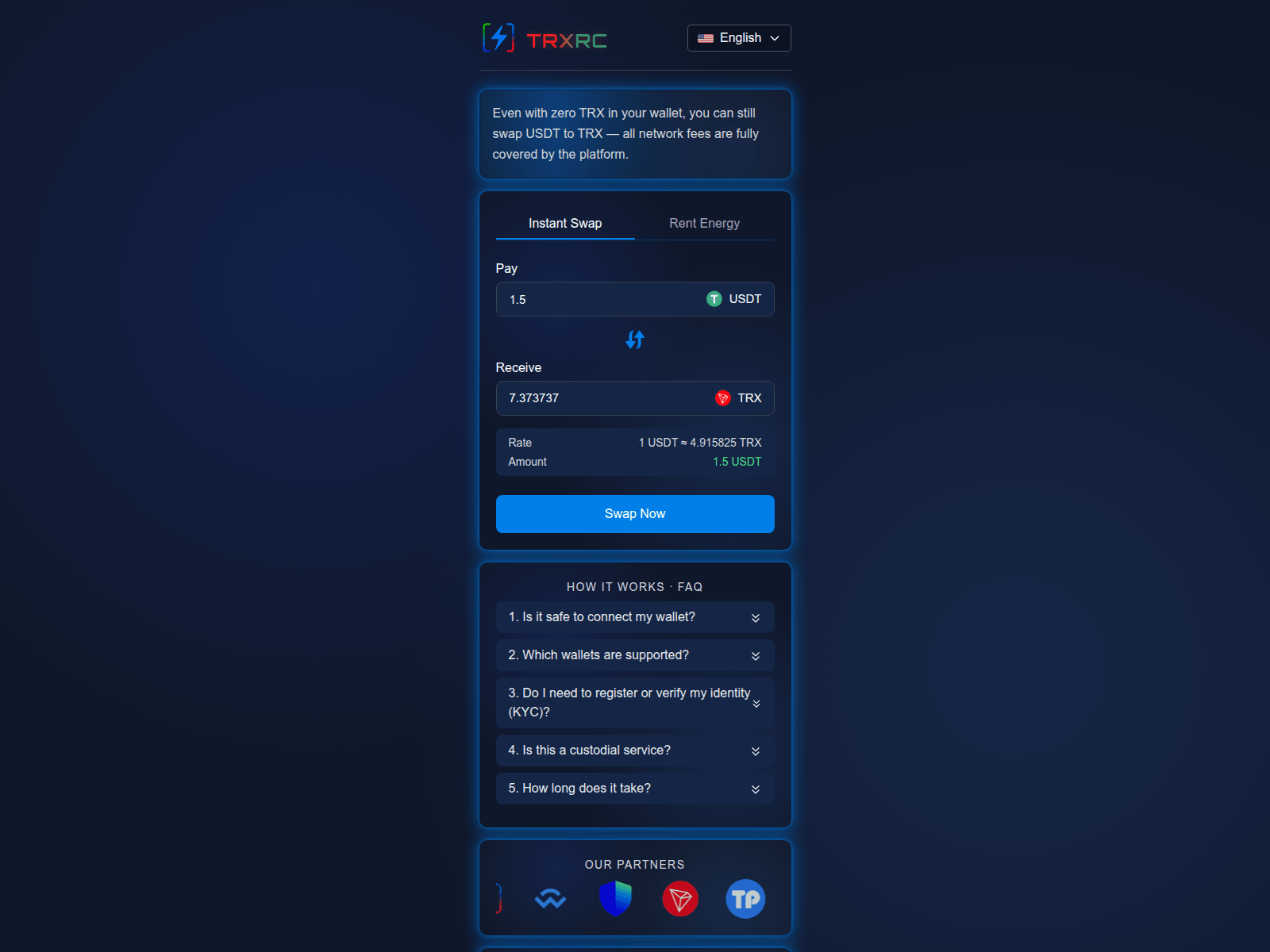 Screenshot of trxrc.org