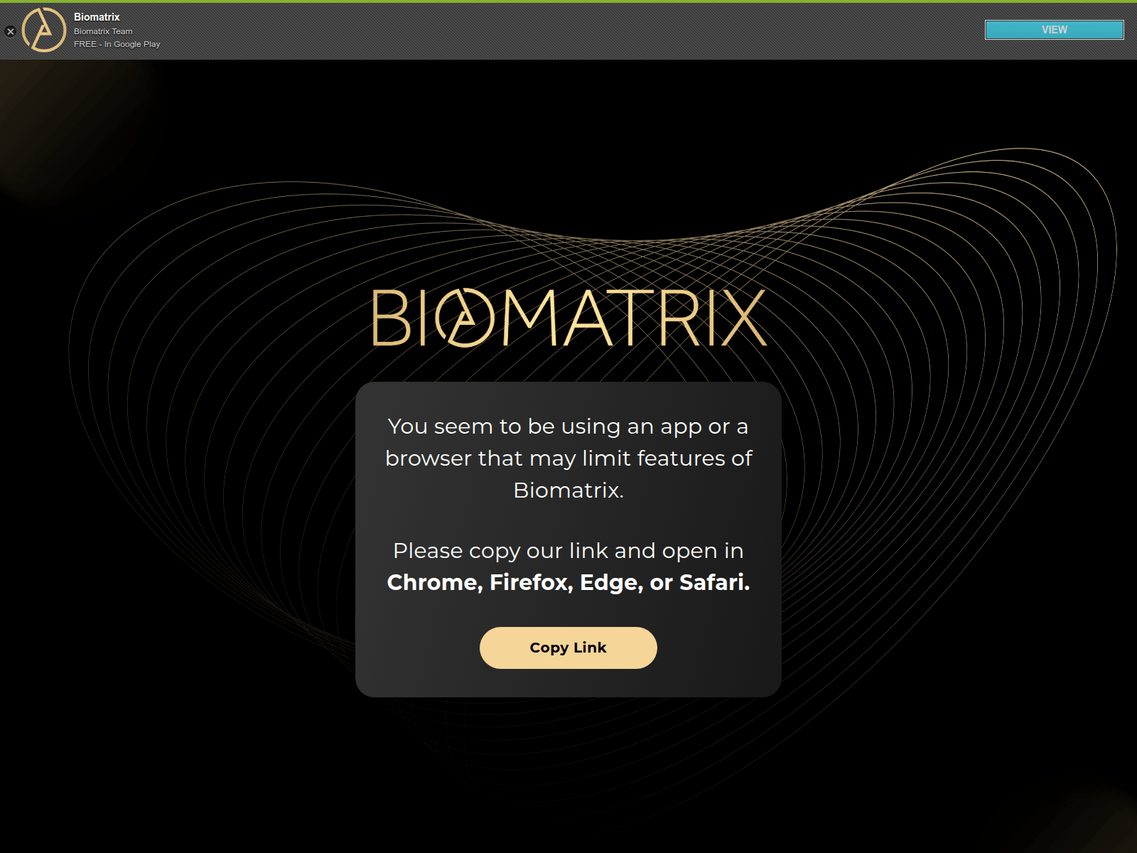 Screenshot of app.biomatrix.ai