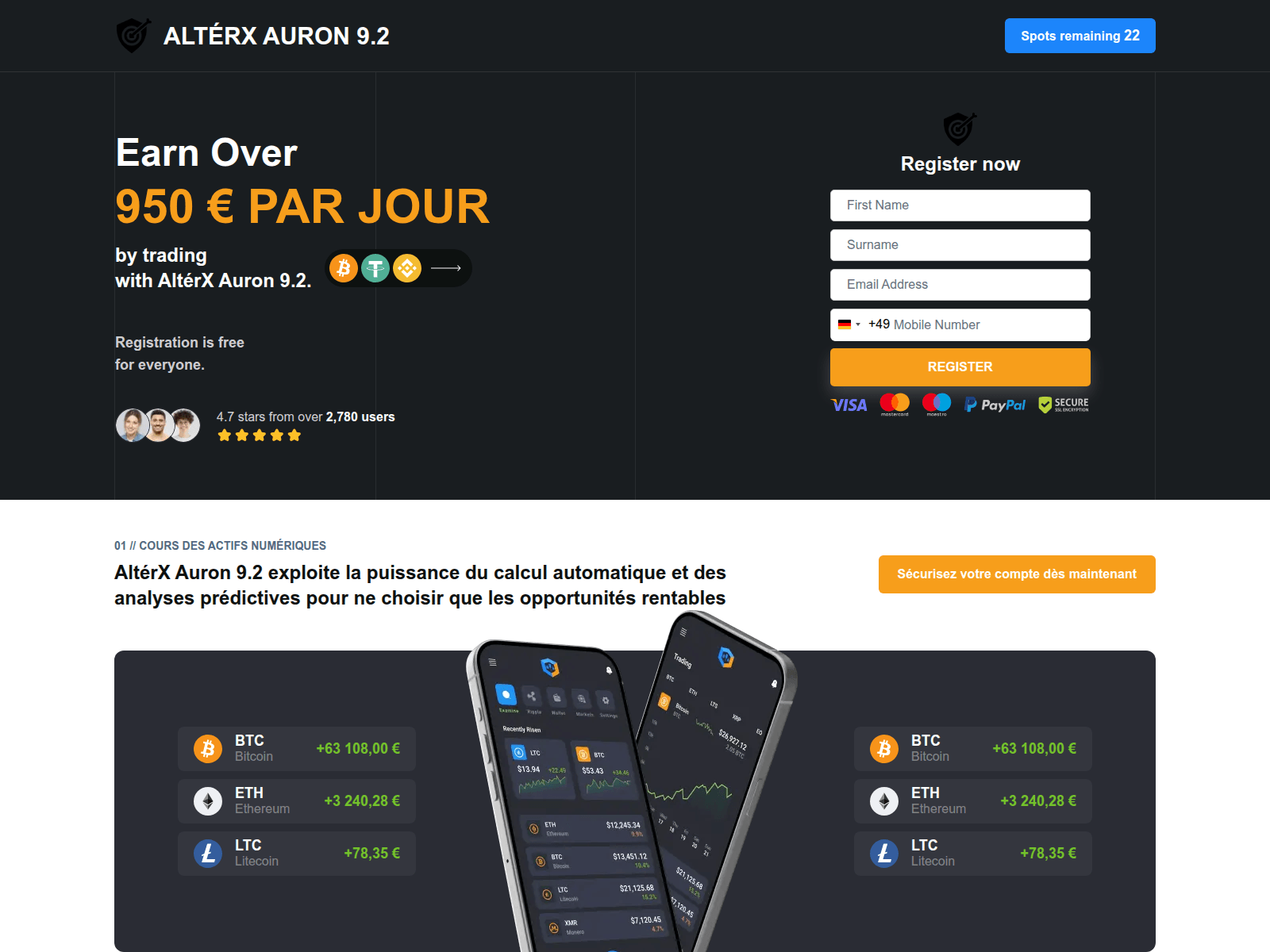 Screenshot of alterxauron92.fr