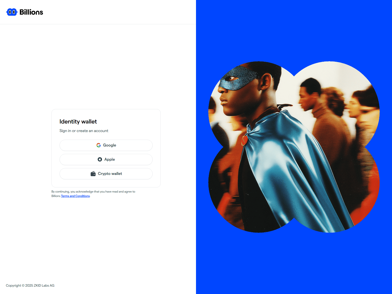 Screenshot of wallet.billons.network