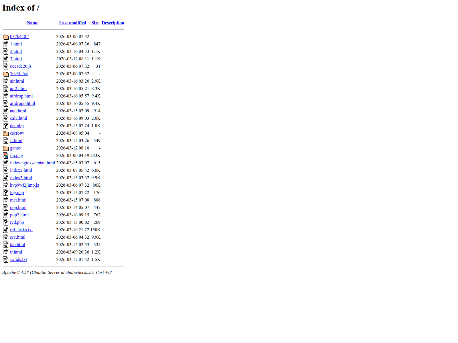 Screenshot of chainchecks.biz