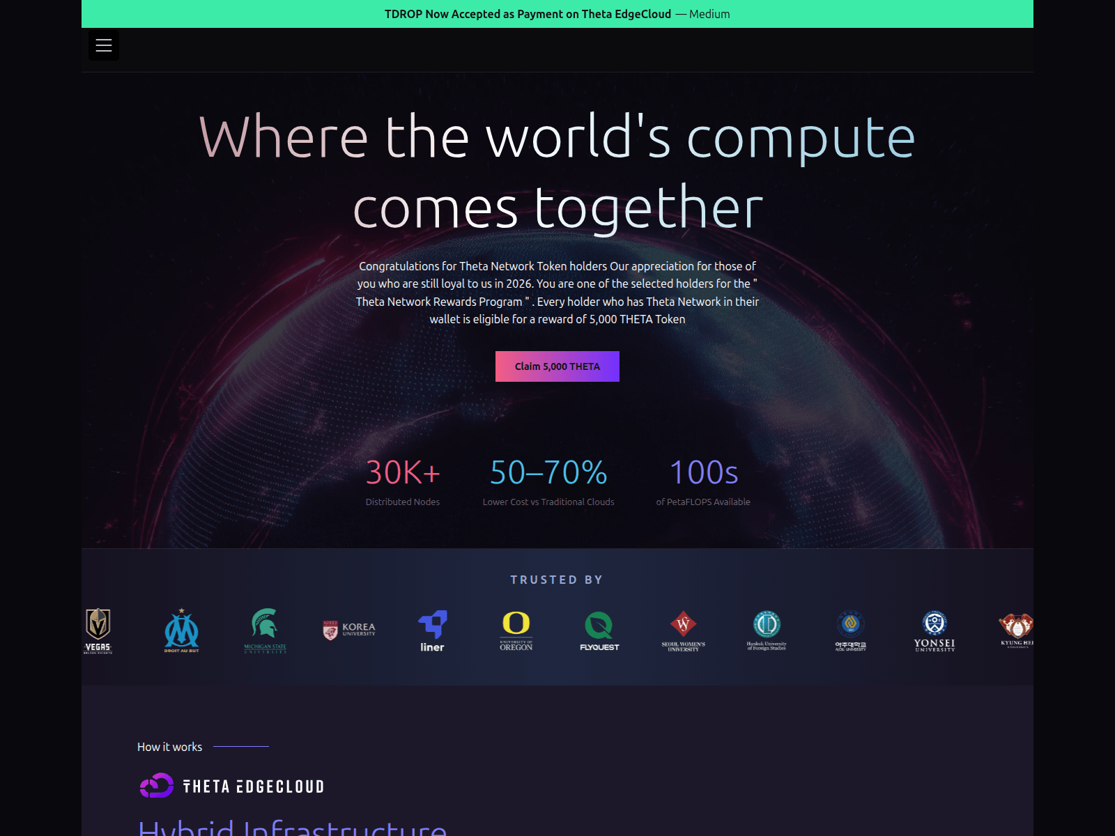 Screenshot of thetatoken.claimreward.site