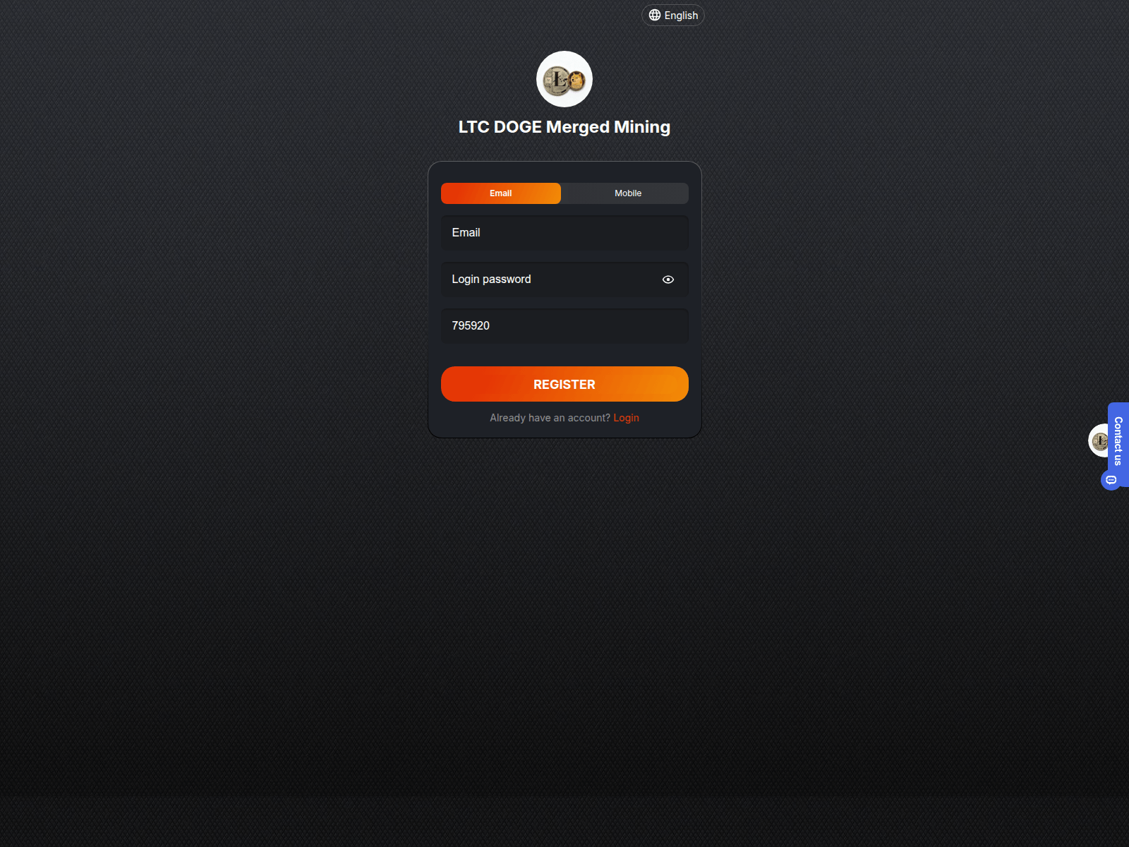 Screenshot of www.ltcdoge.cc