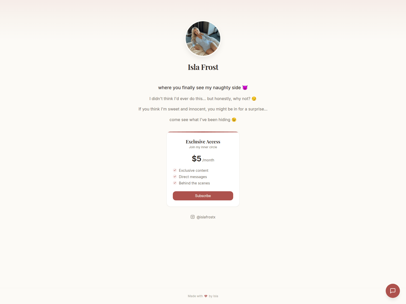 Screenshot of islafrostexclusive.com