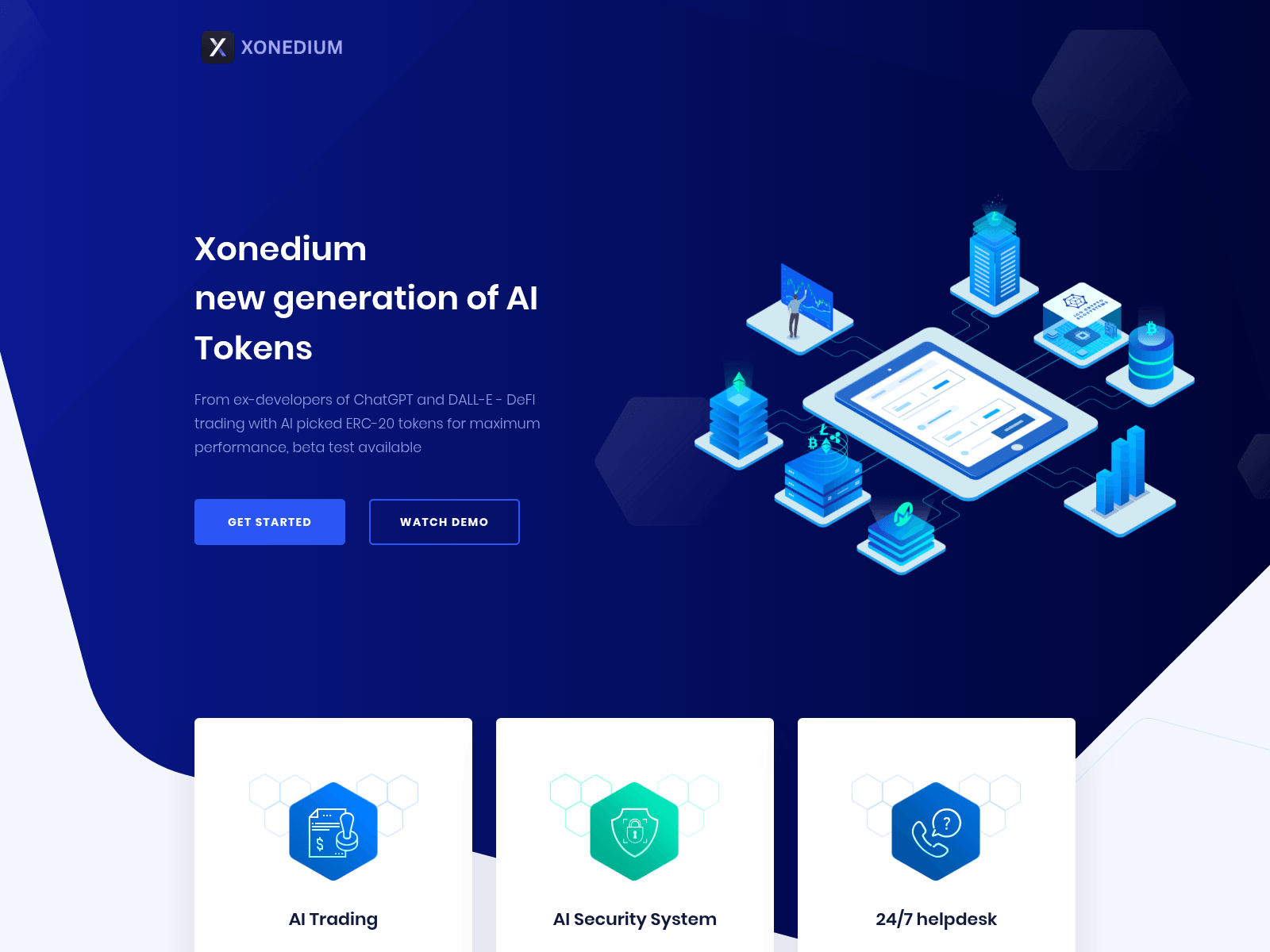 Screenshot of xonediumtoken.com
