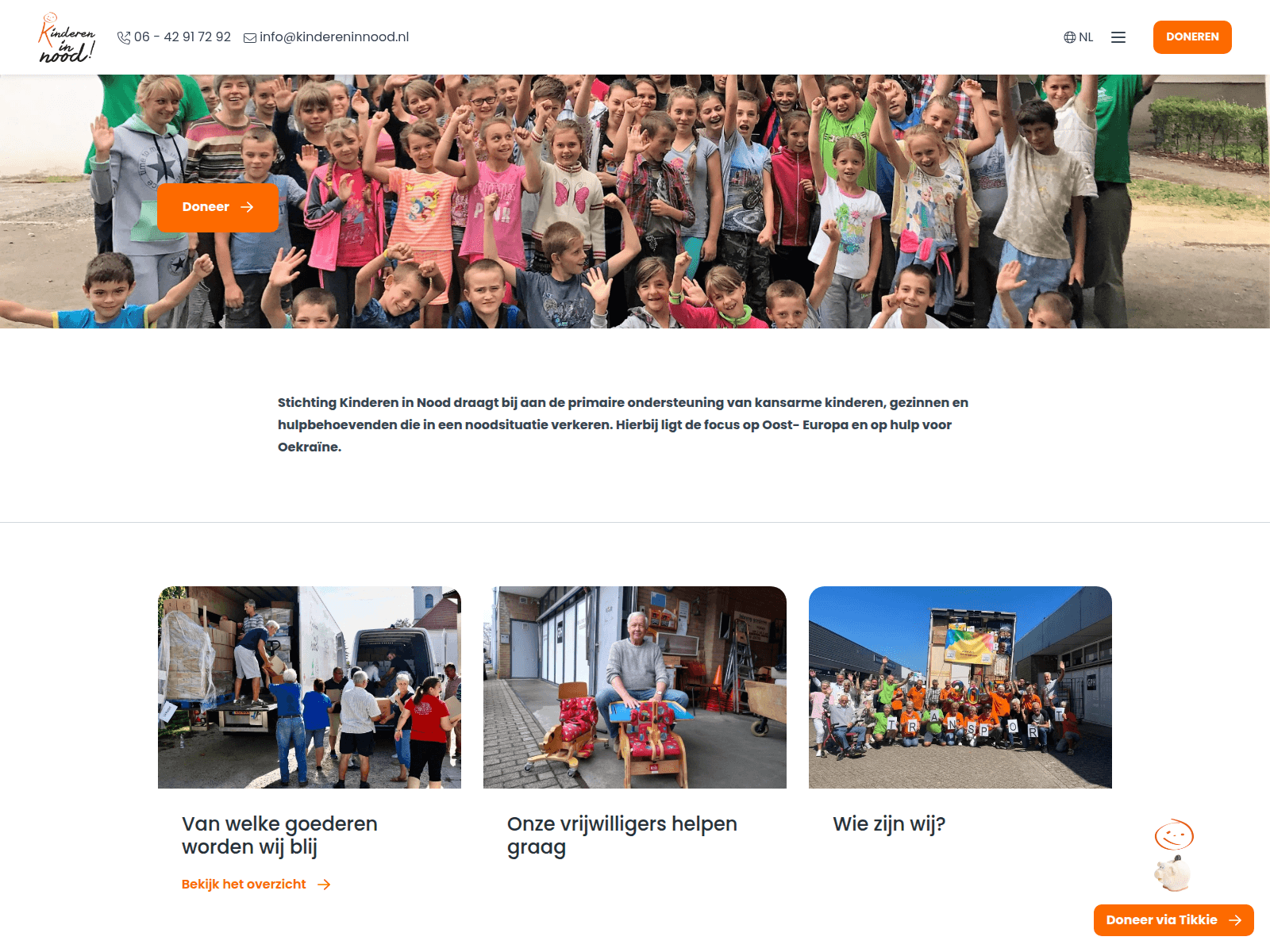 Screenshot of kindereninnood.nl