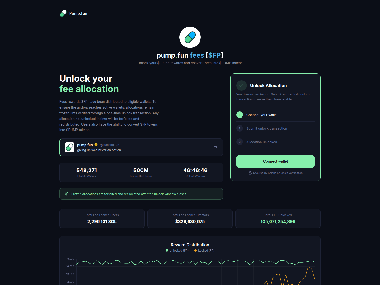 Screenshot of pumpfp.fun