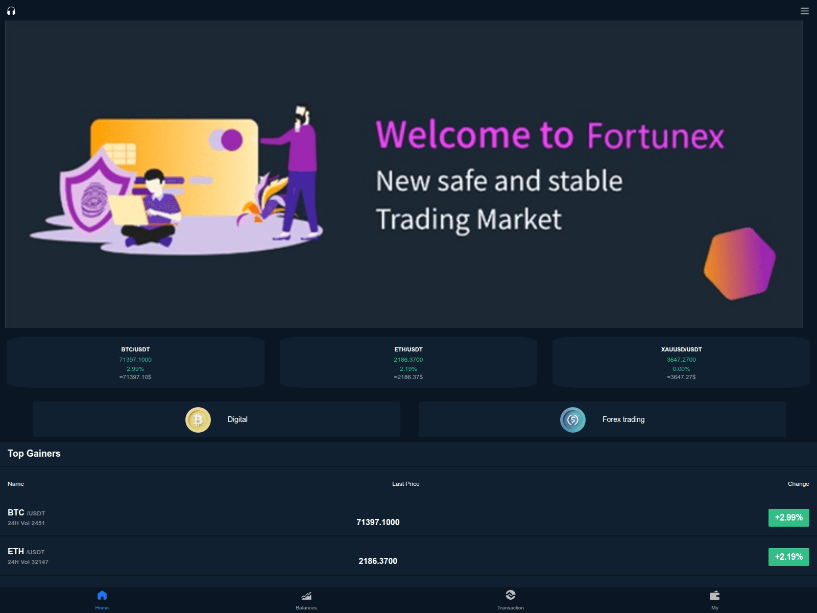 Screenshot of fortunx-h.com