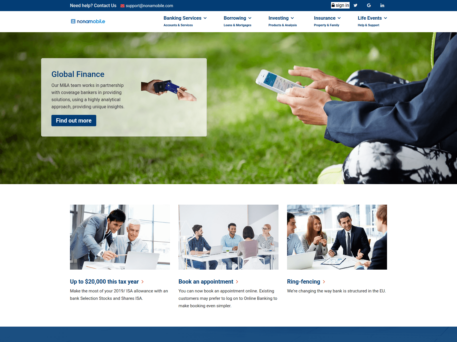 Screenshot of nonamobile.com