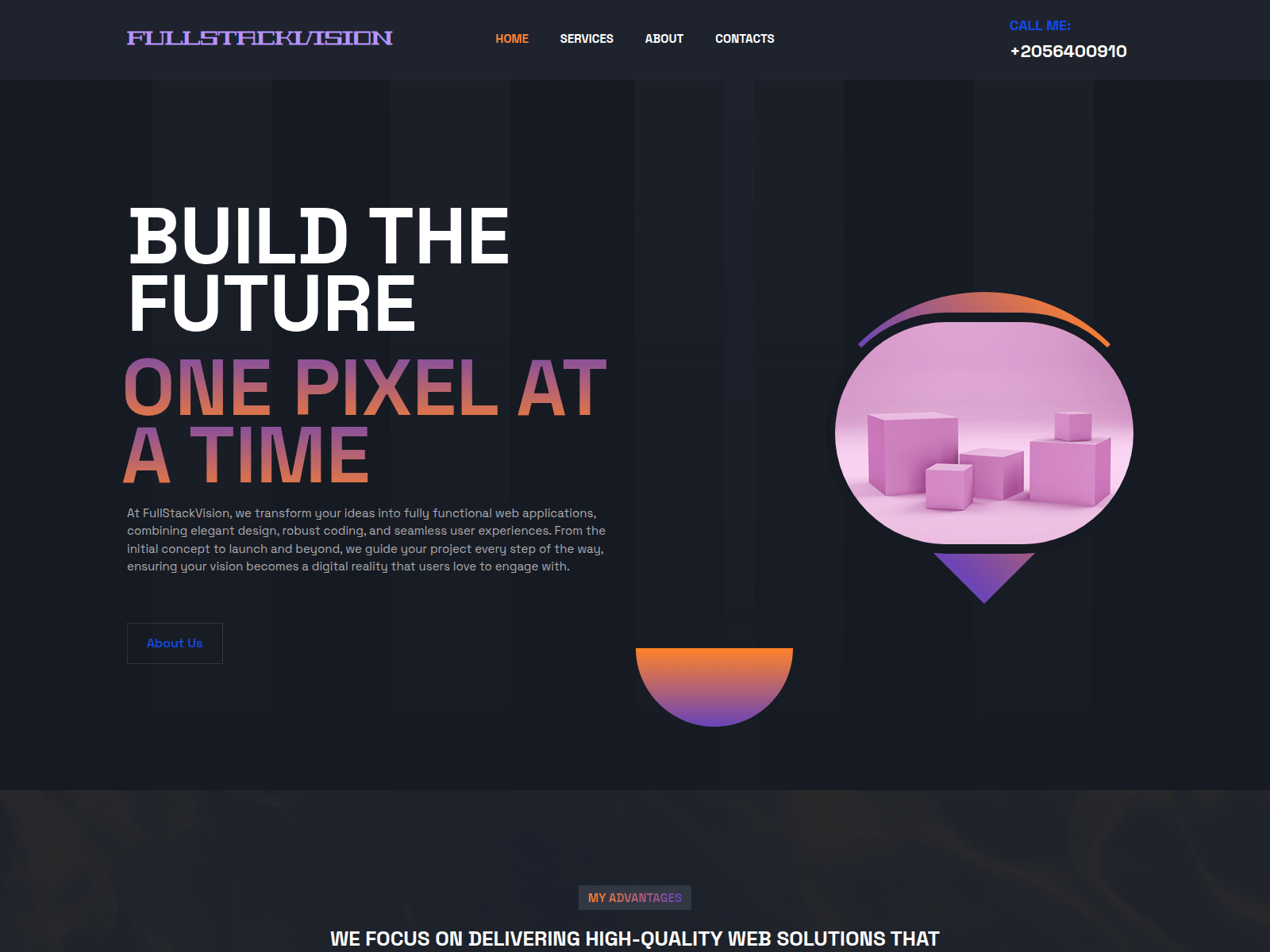 Screenshot of fullstackvision.com